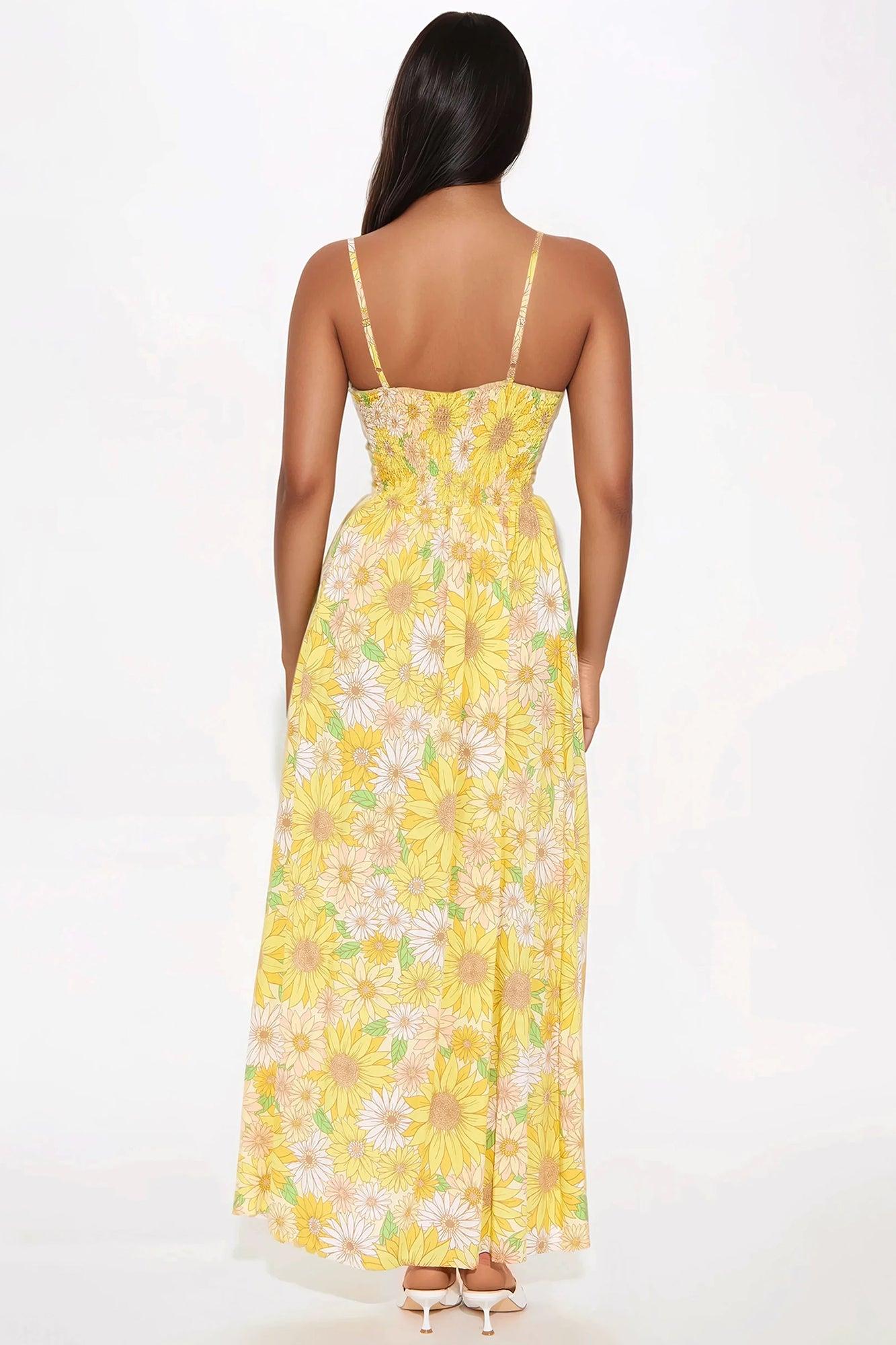 Anna Maxi Dress - Yellow/combo Product Image