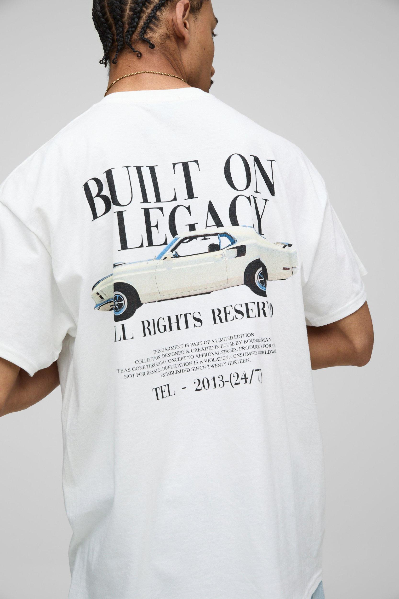 Oversized Built On Legacy Car Graphic T-Shirt | boohooMAN USA Product Image