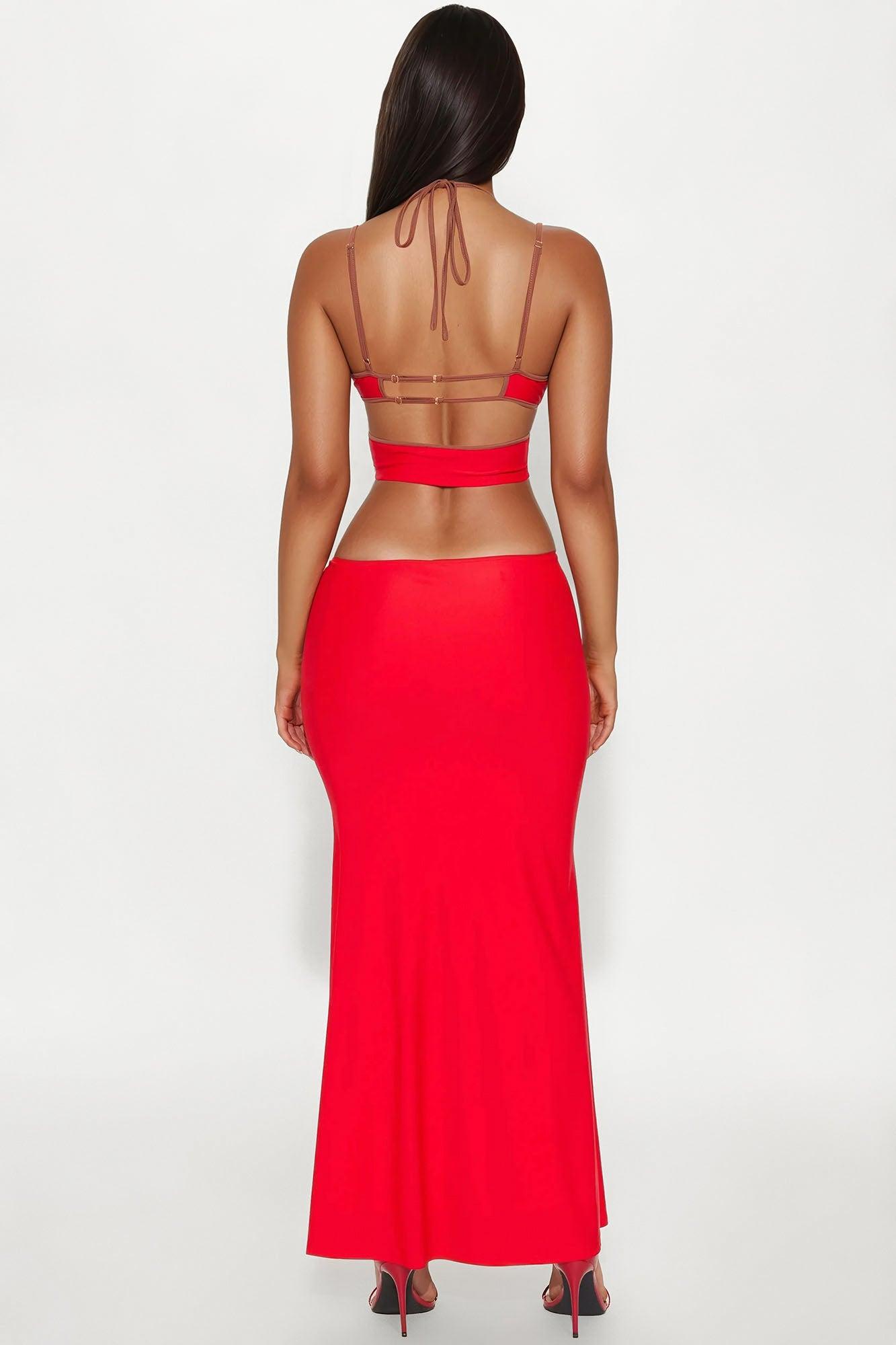 Rebel Heart Maxi Skirt Set - Red Product Image