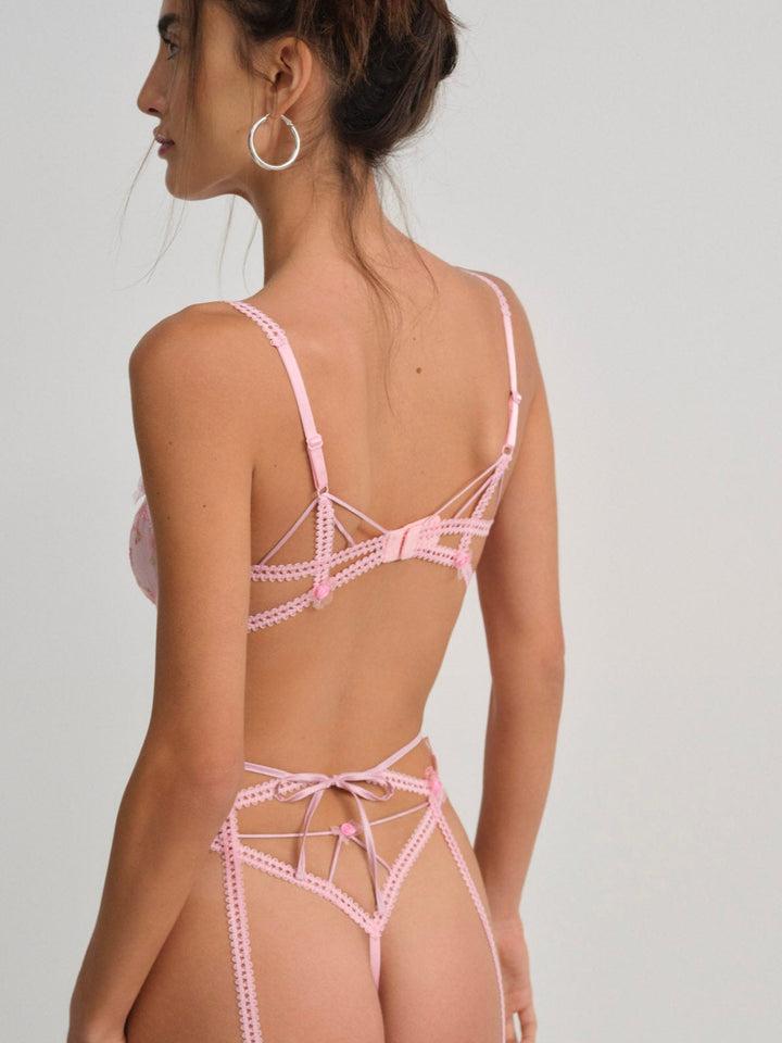 Dainty Daphne Garter Belt — Pink Product Image