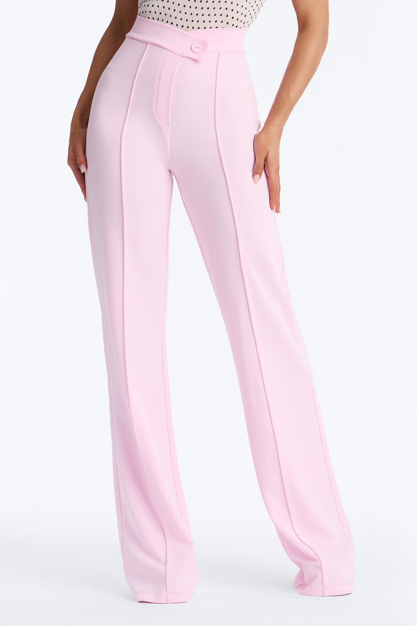 Tall Call It Even Wide Leg Dress Pants - Light Pink Female Product Image