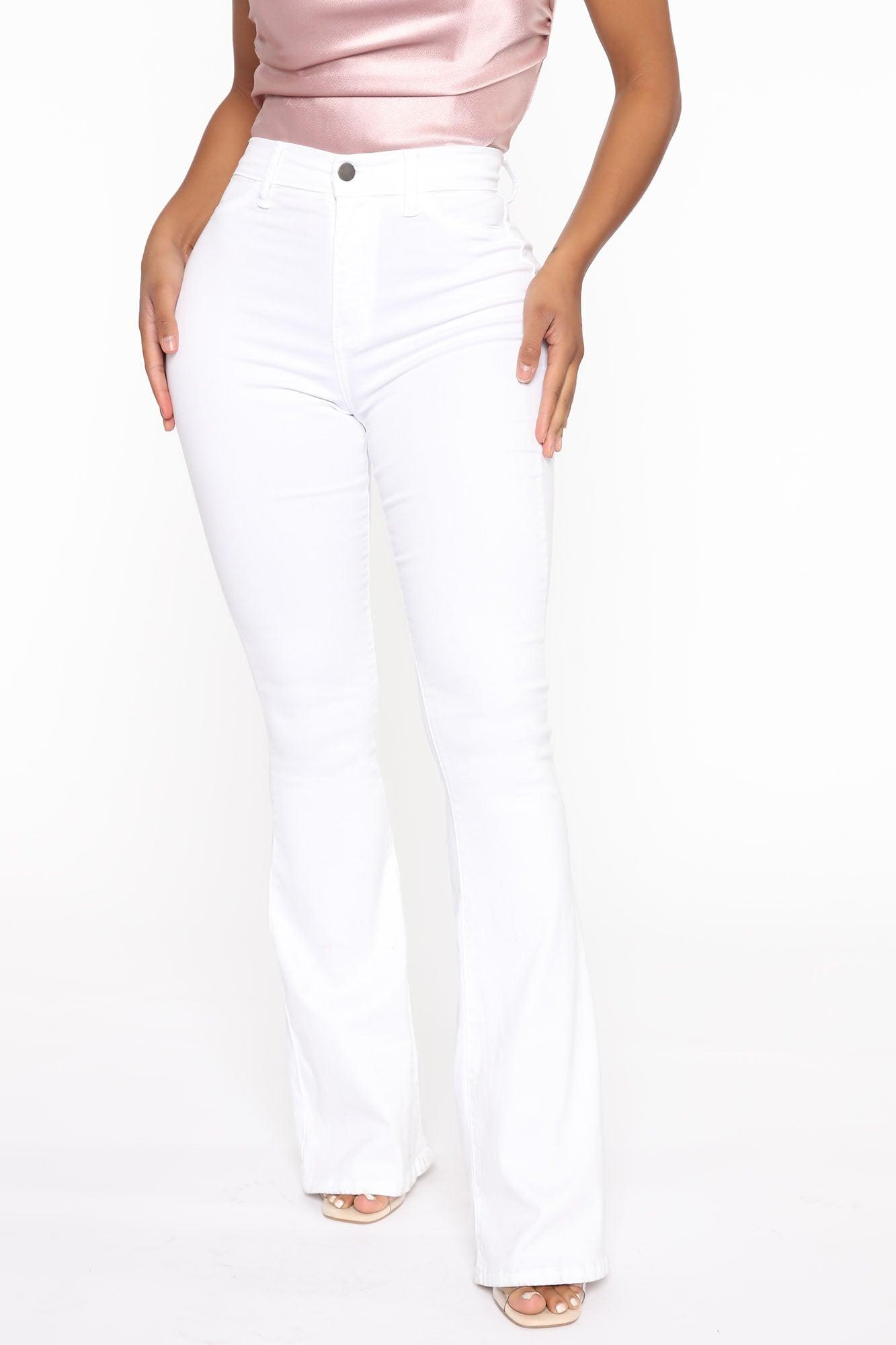 Deep In My Soul Flare Jeans - White Product Image