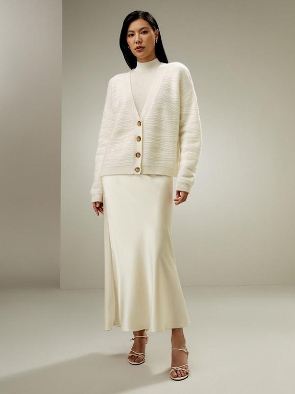 Water Ripple Cashmere Cardigan Product Image