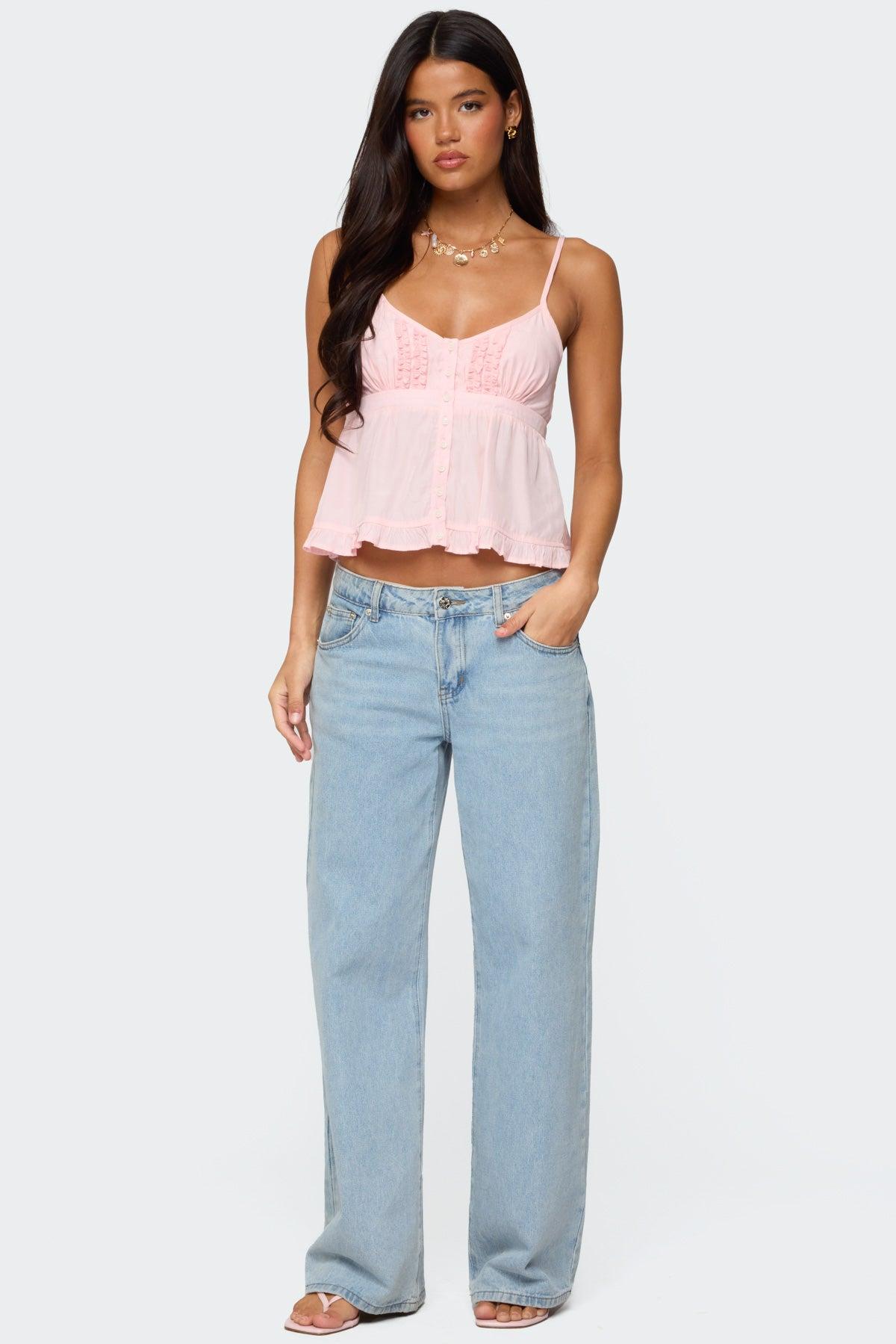 Halsey Ruffle Tank Top Product Image