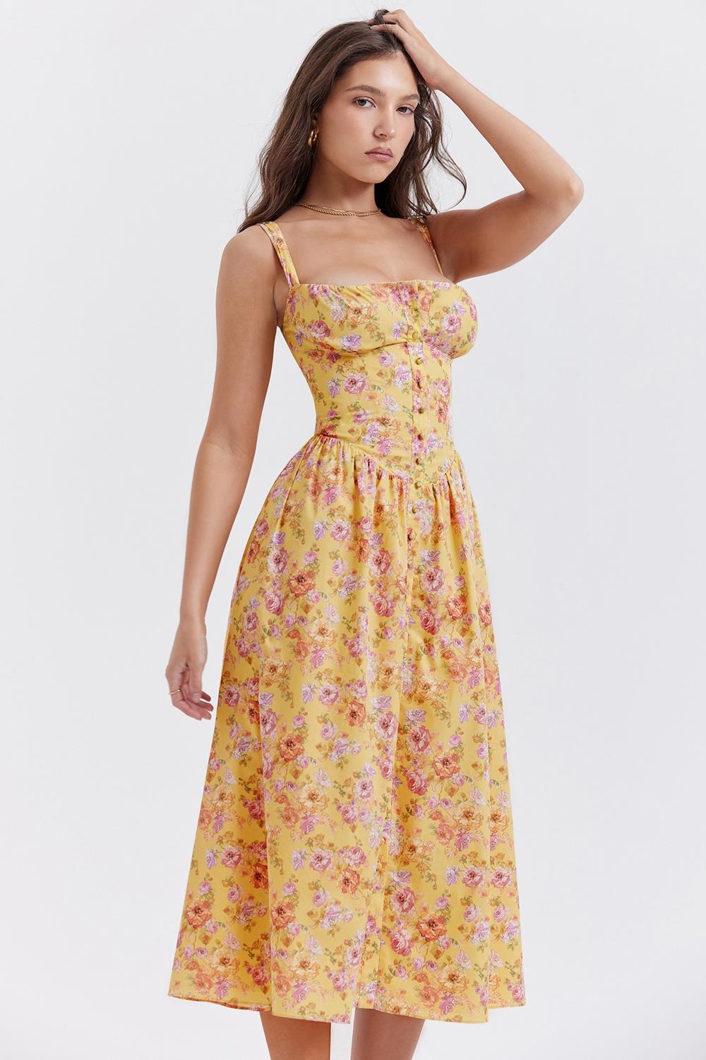 Tatiana  butter print midi sundress Product Image