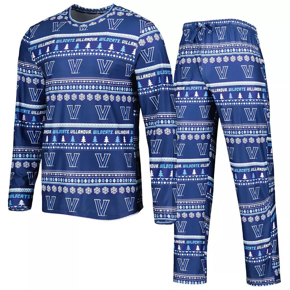 Men's Concepts Sport Navy Villanova Wildcats Swivel Long Sleeve T-Shirt & Pants Sleep Set,  Product Image