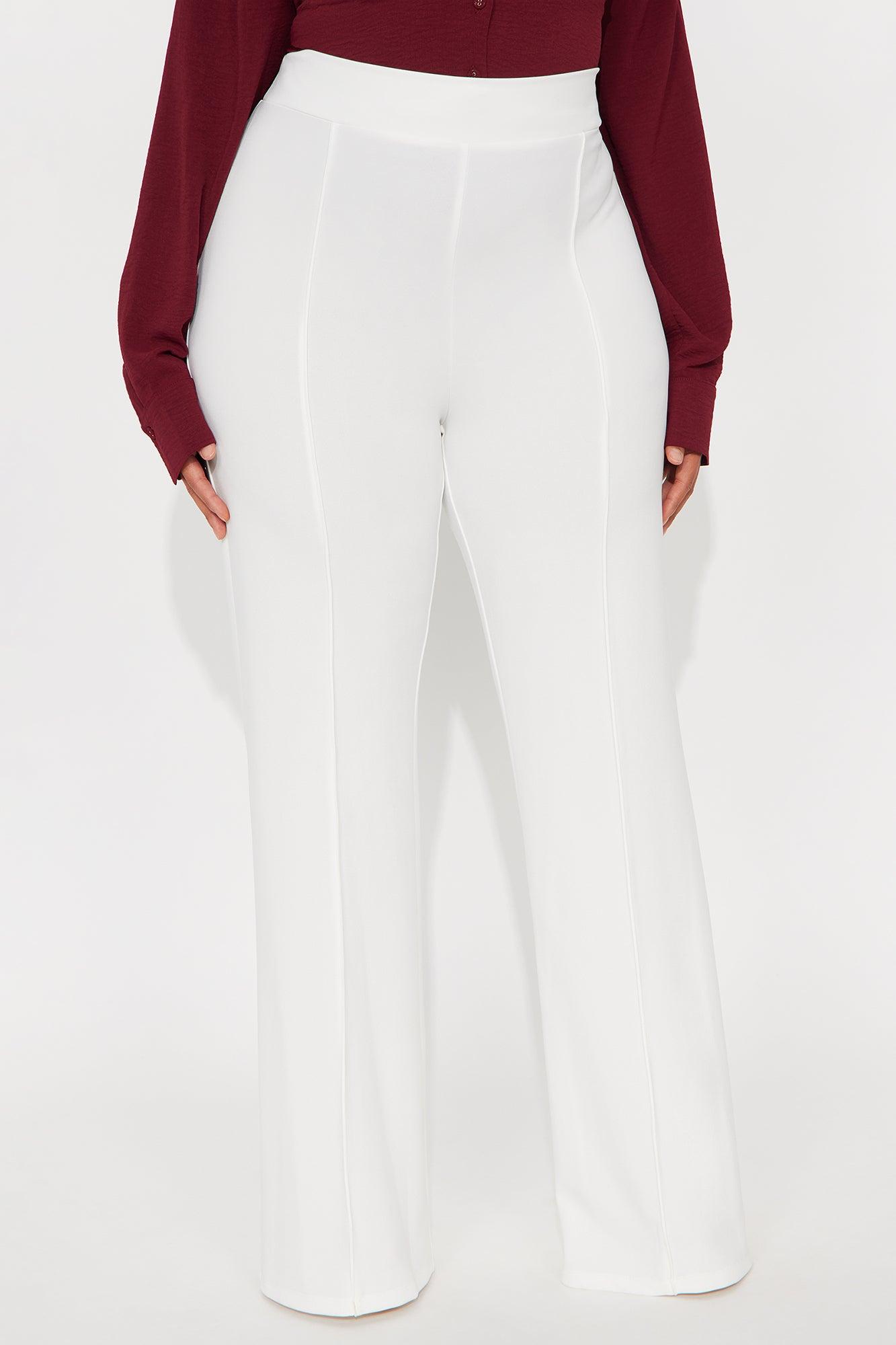 Victoria High Waisted Dress Pants - Ivory Female Product Image