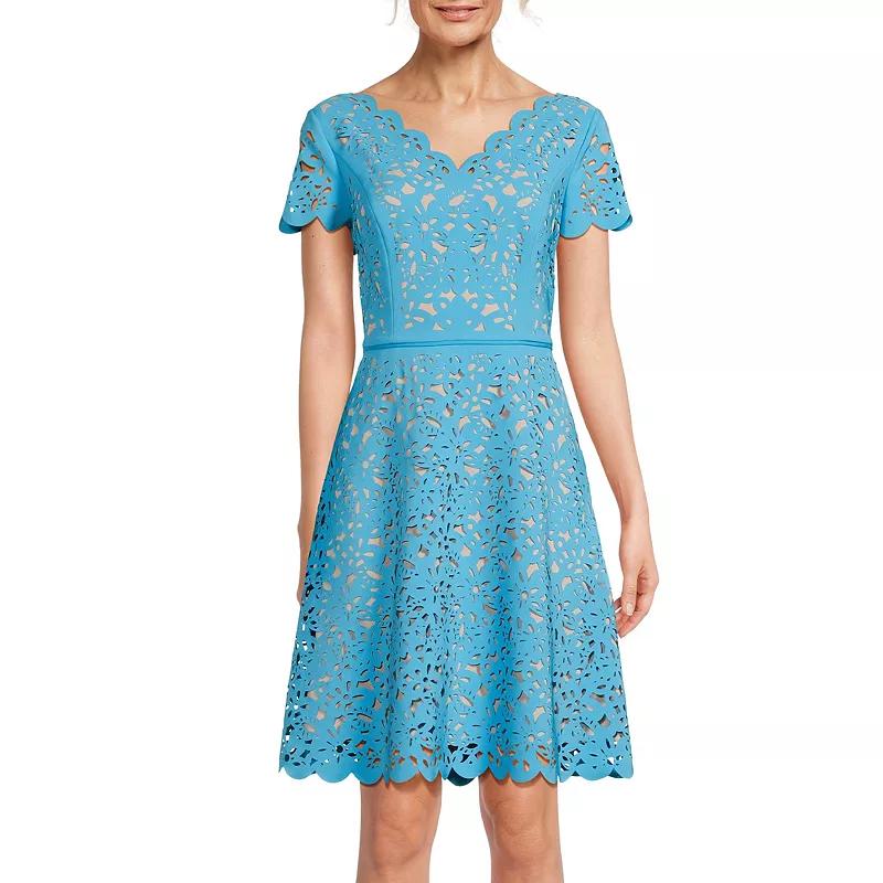 Women's Focus By Shani Cutout Overlay A-Line Dress,  Product Image