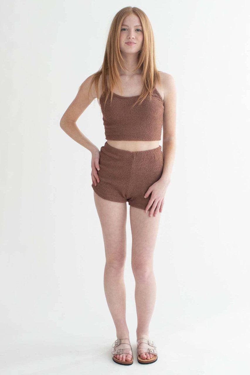 Brown Teddi Cami & Shorts Set Product Image