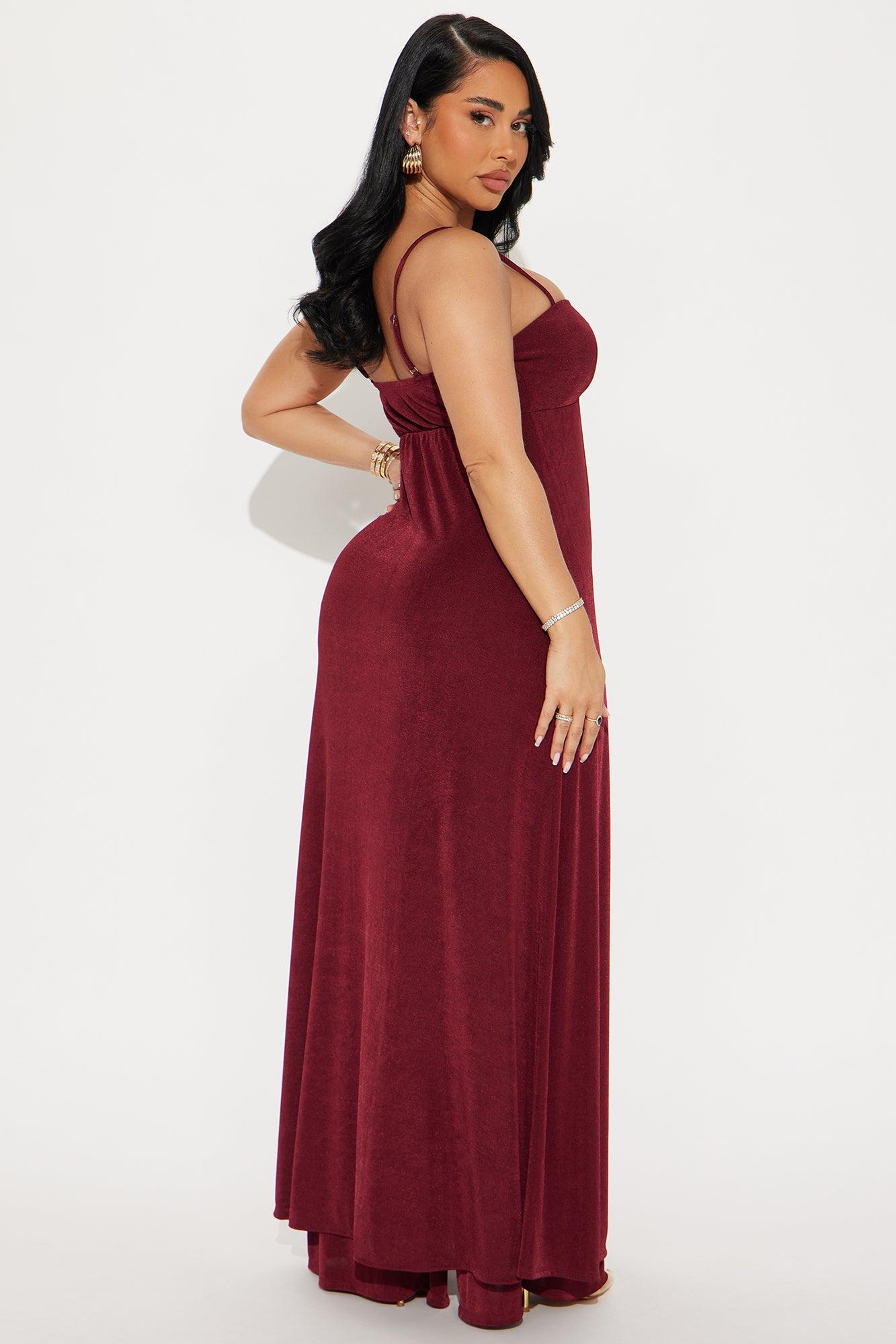 The Aubrey Pant Set  - Burgundy Product Image