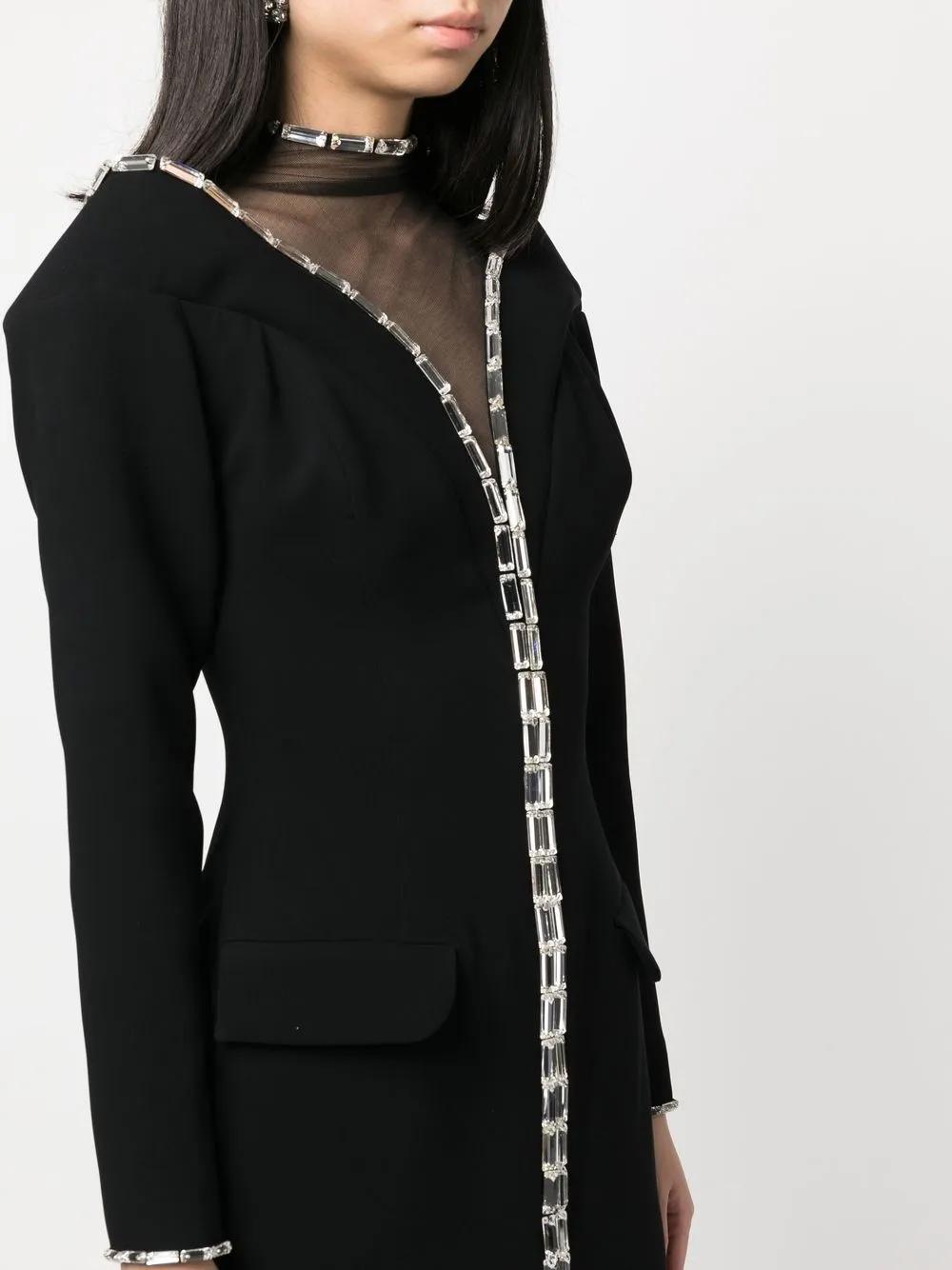 crystal-embellished tailored maxi dress Product Image