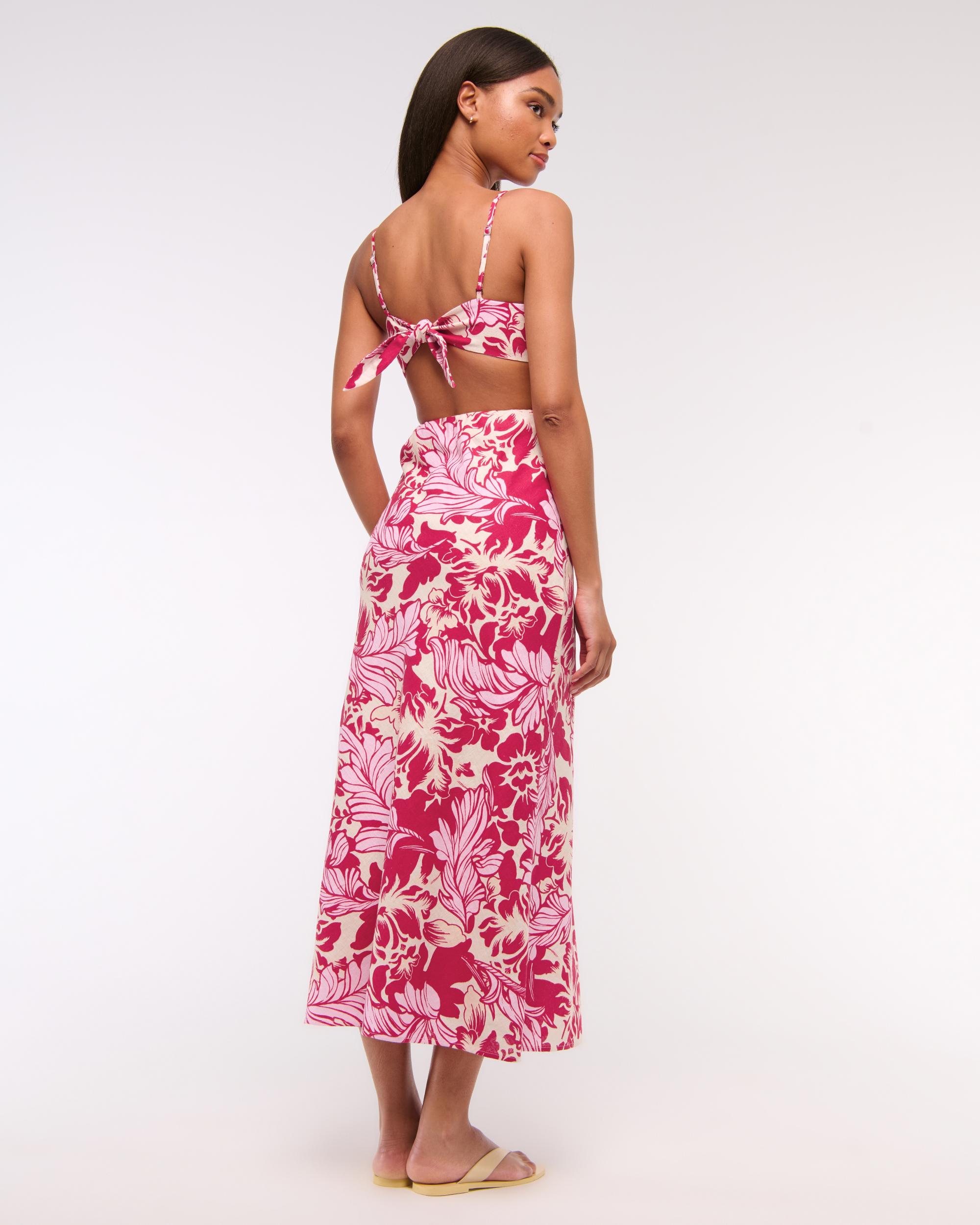 The A&F Julia Slip Cutout Maxi Dress Product Image