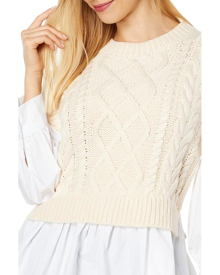 Cable-knit Cotton Cricket Sweater Vest Product Image