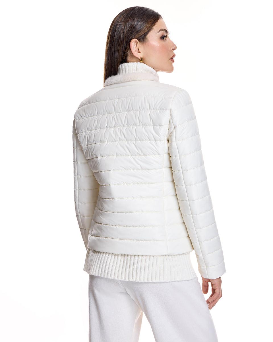 Nylon Jacket with Mink Trim Product Image