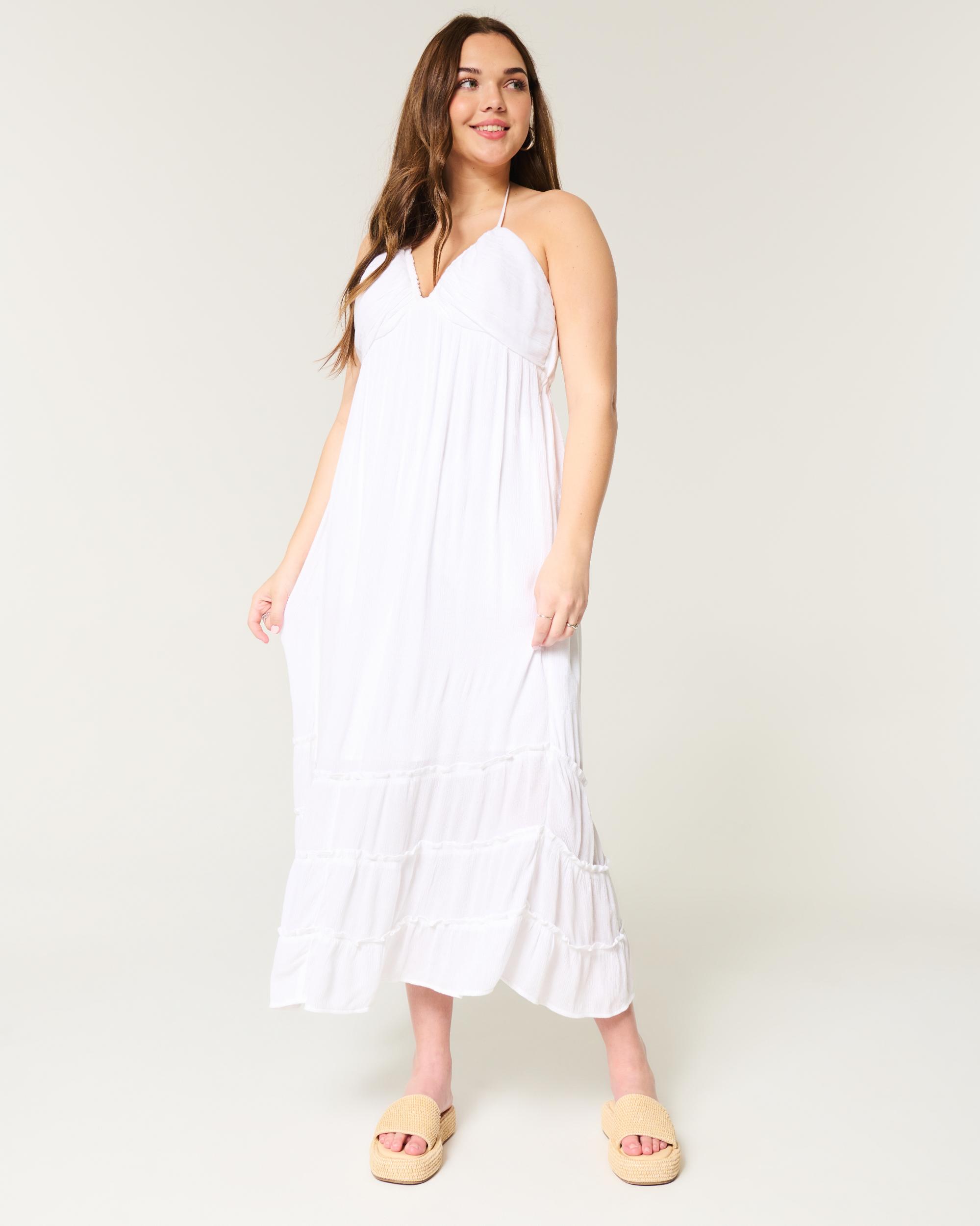 Open Back Halter Maxi Dress Product Image