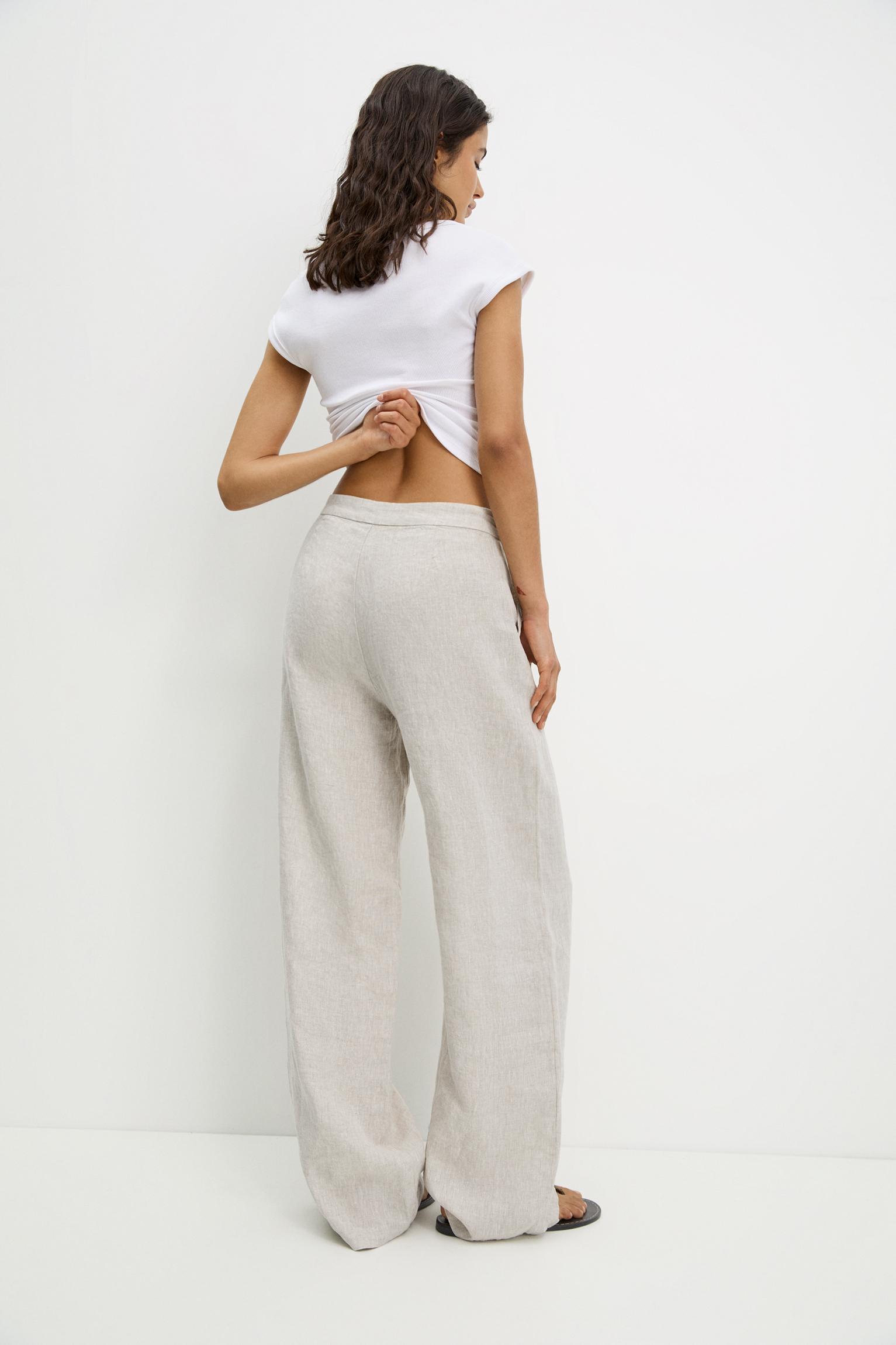 100% linen pants Product Image