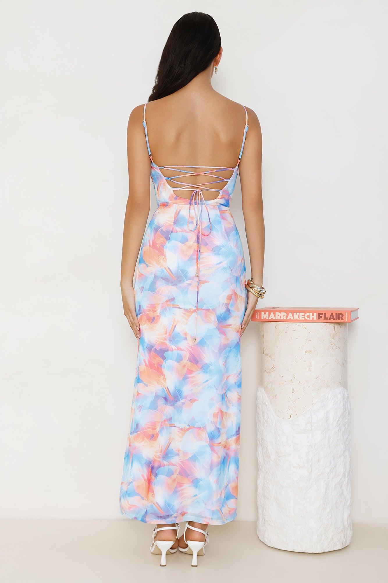 Vivid Daydream Mesh Maxi Dress Print Product Image