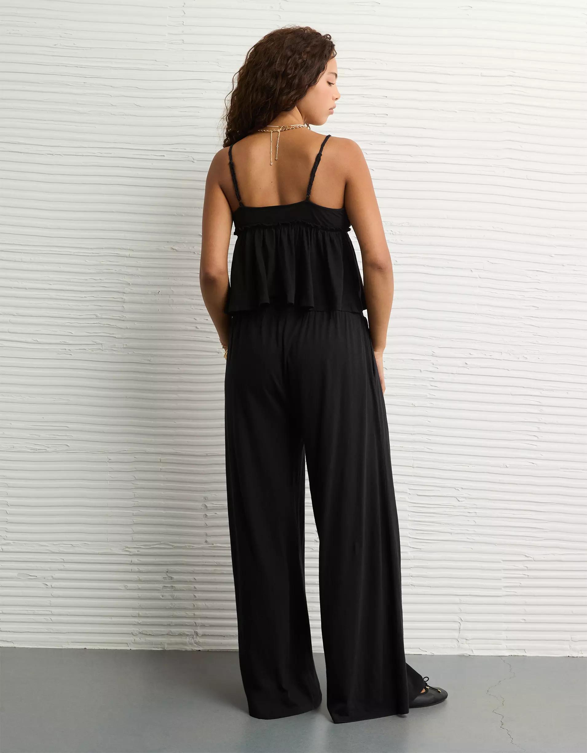 AE Sunchaser Knit Crochet Babydoll Cami Product Image