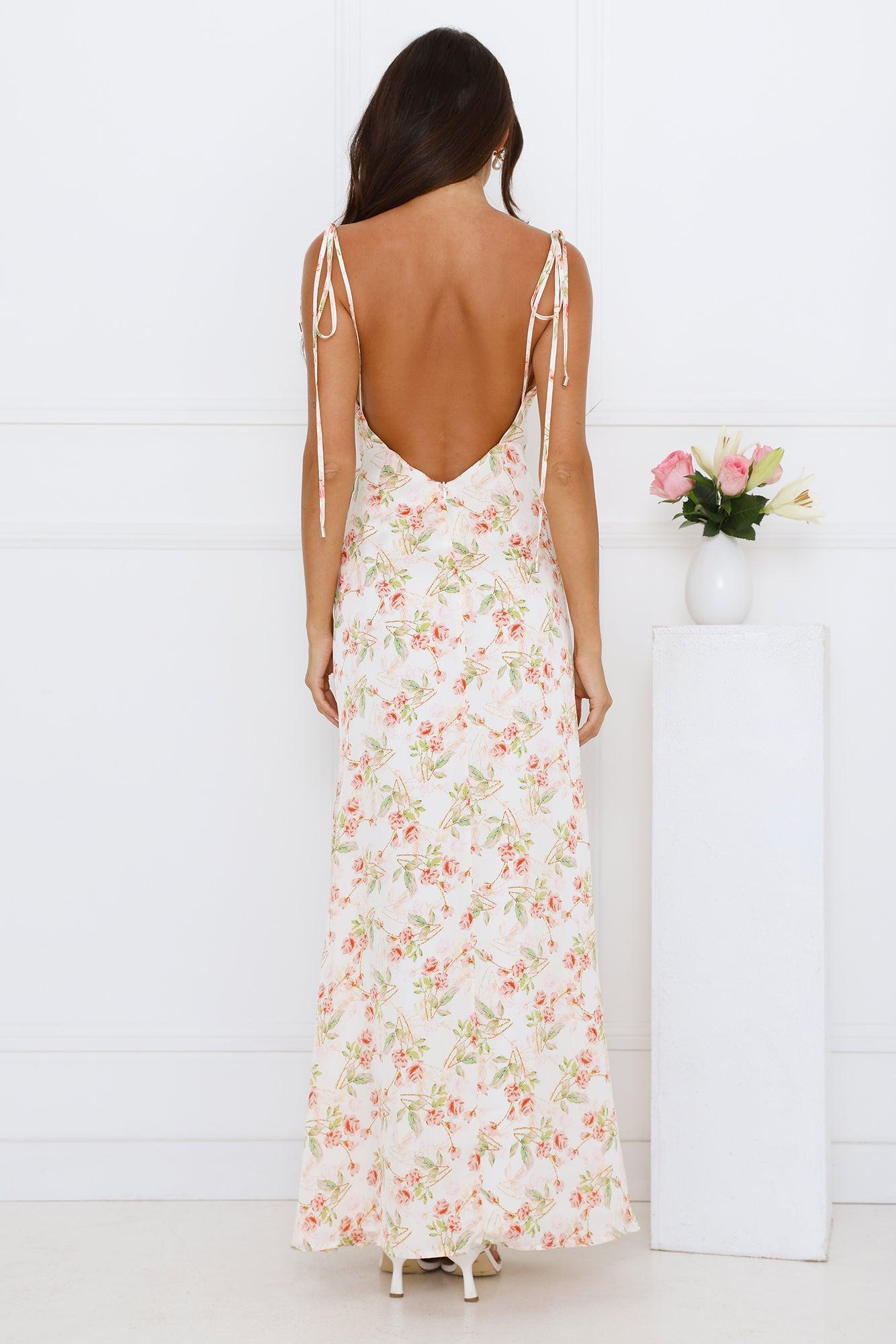 Painted Sunset Maxi Dress Pink Product Image