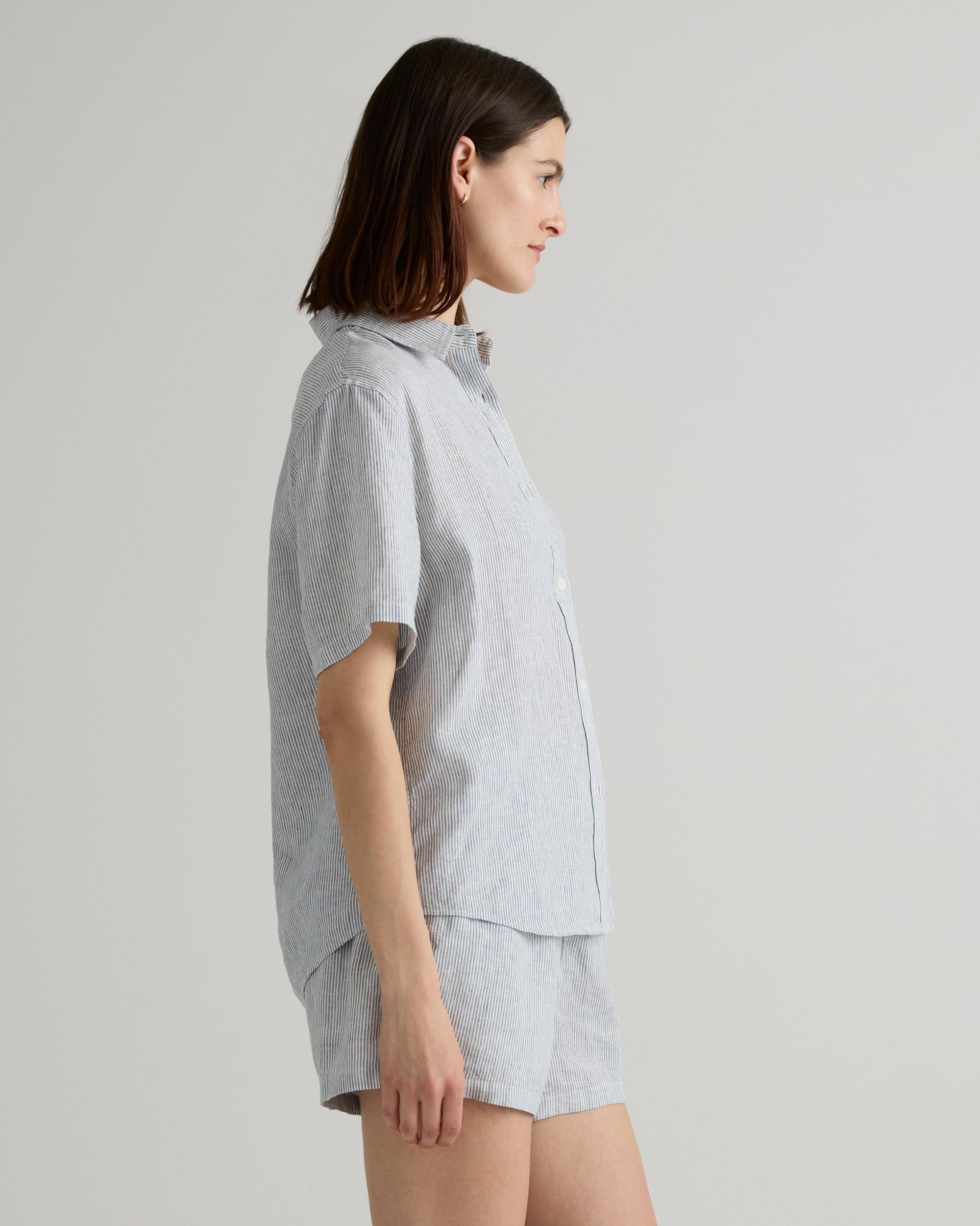 Quince | Women's 100% European Linen Shorts Pajama Set Product Image