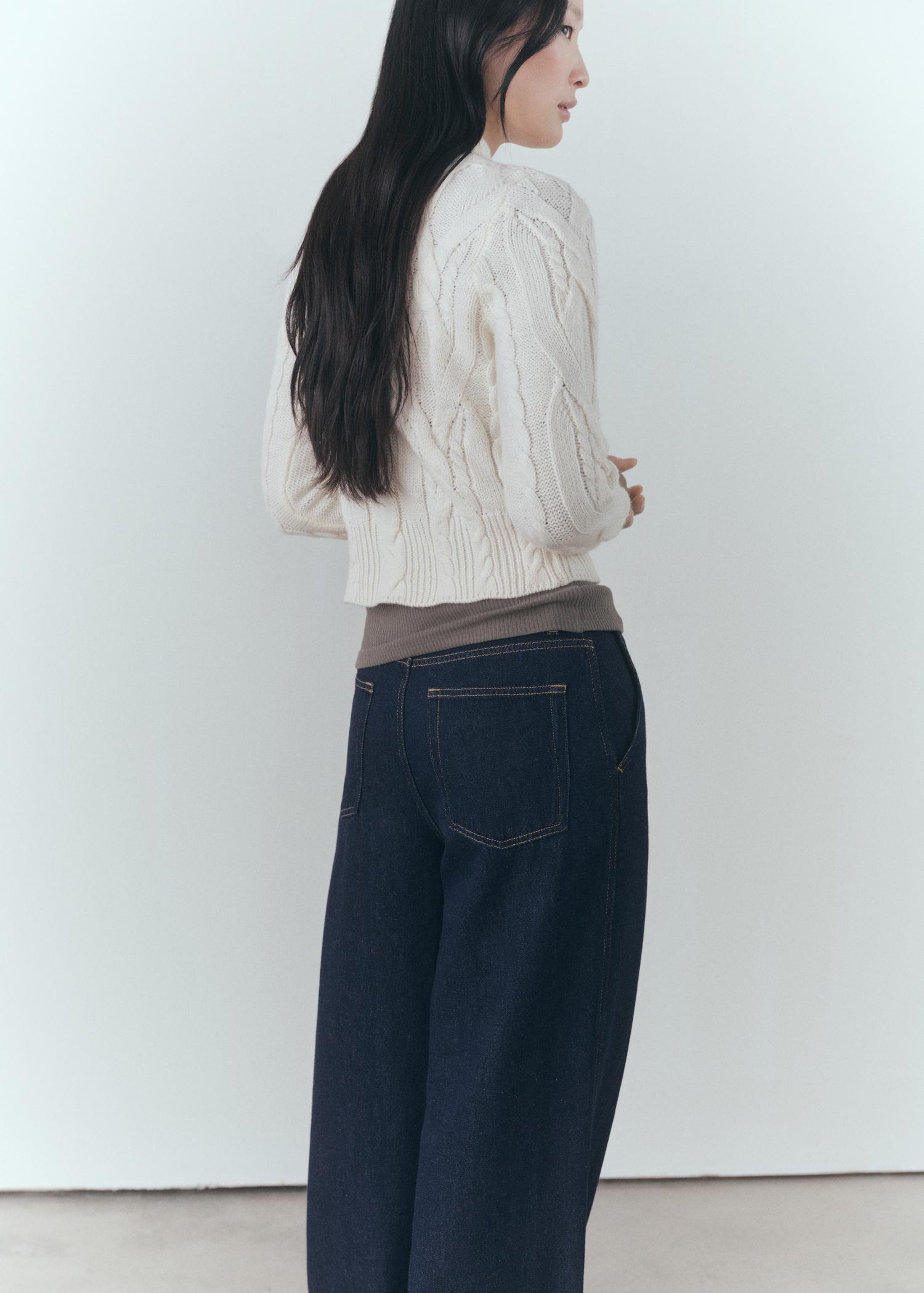 Braided sweater with perkins neck - Women | MANGO USA Product Image