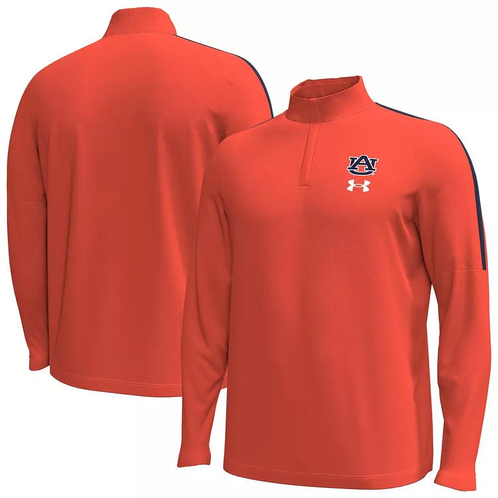 Men's Under Armour Orange Auburn Tigers Playoff Performance Quarter-Zip Jacket,  Product Image