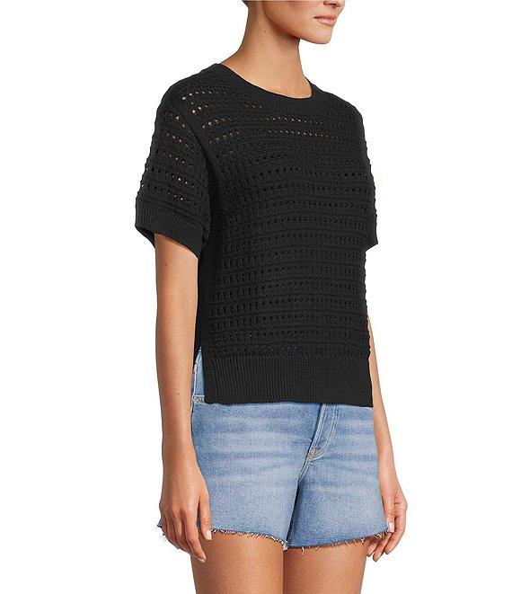 Antonio Melani Active Knit Crew Neck Short Sleeve Pullover Product Image
