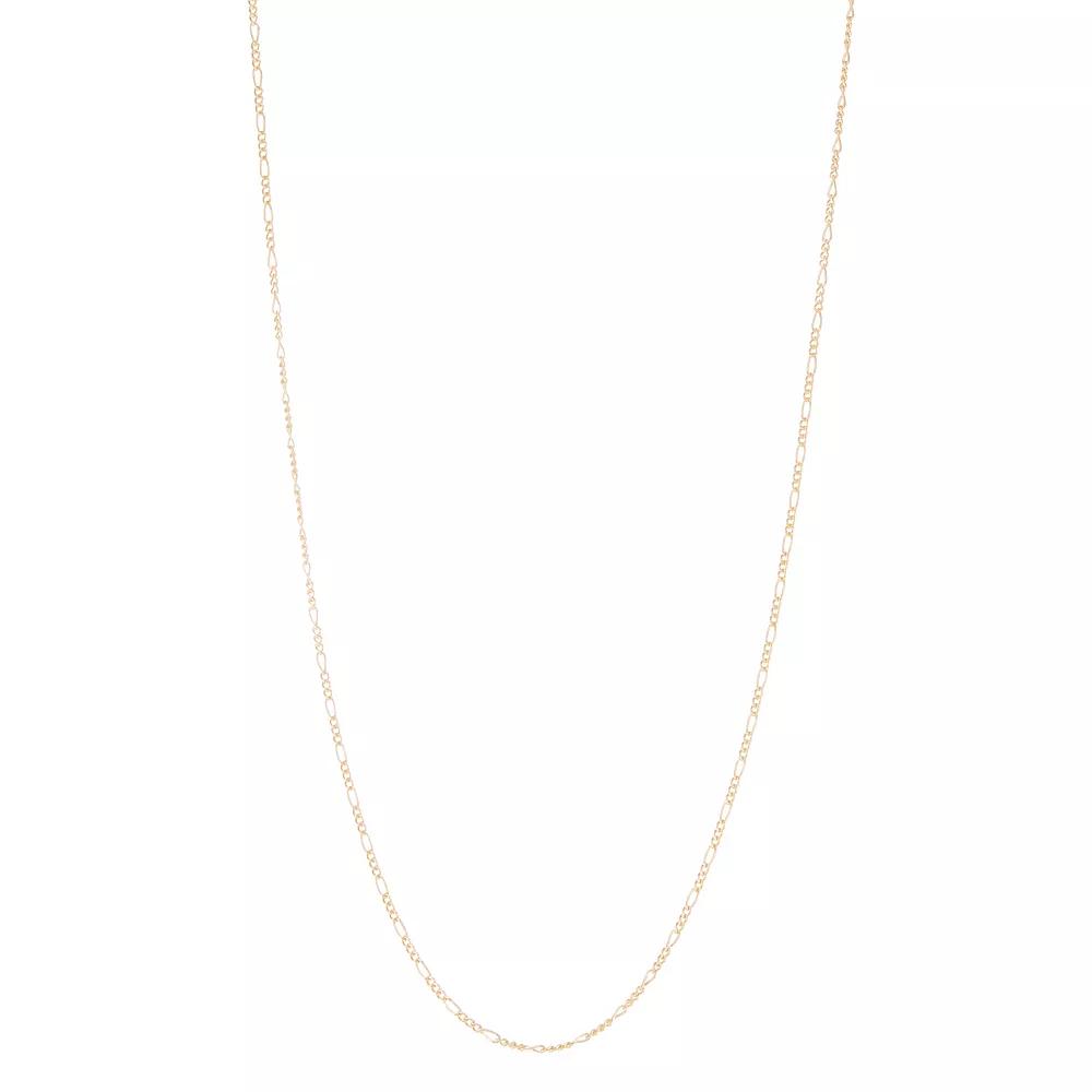 Jordan Blue 14k Gold Filled 2.1 mm Figaro Chain Necklace, Women's, Size: 20" Product Image