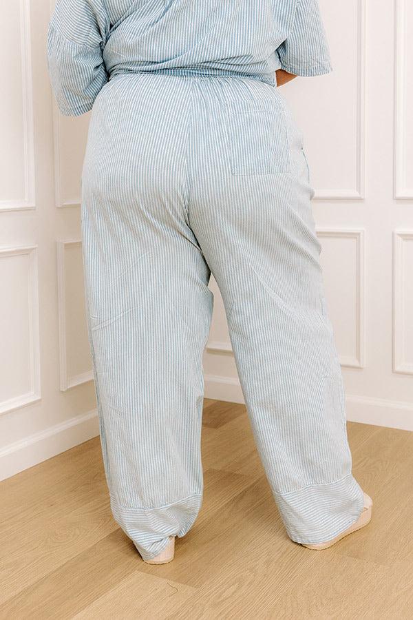 Coastal Dreams High Waist Chambray Pants Curves Product Image