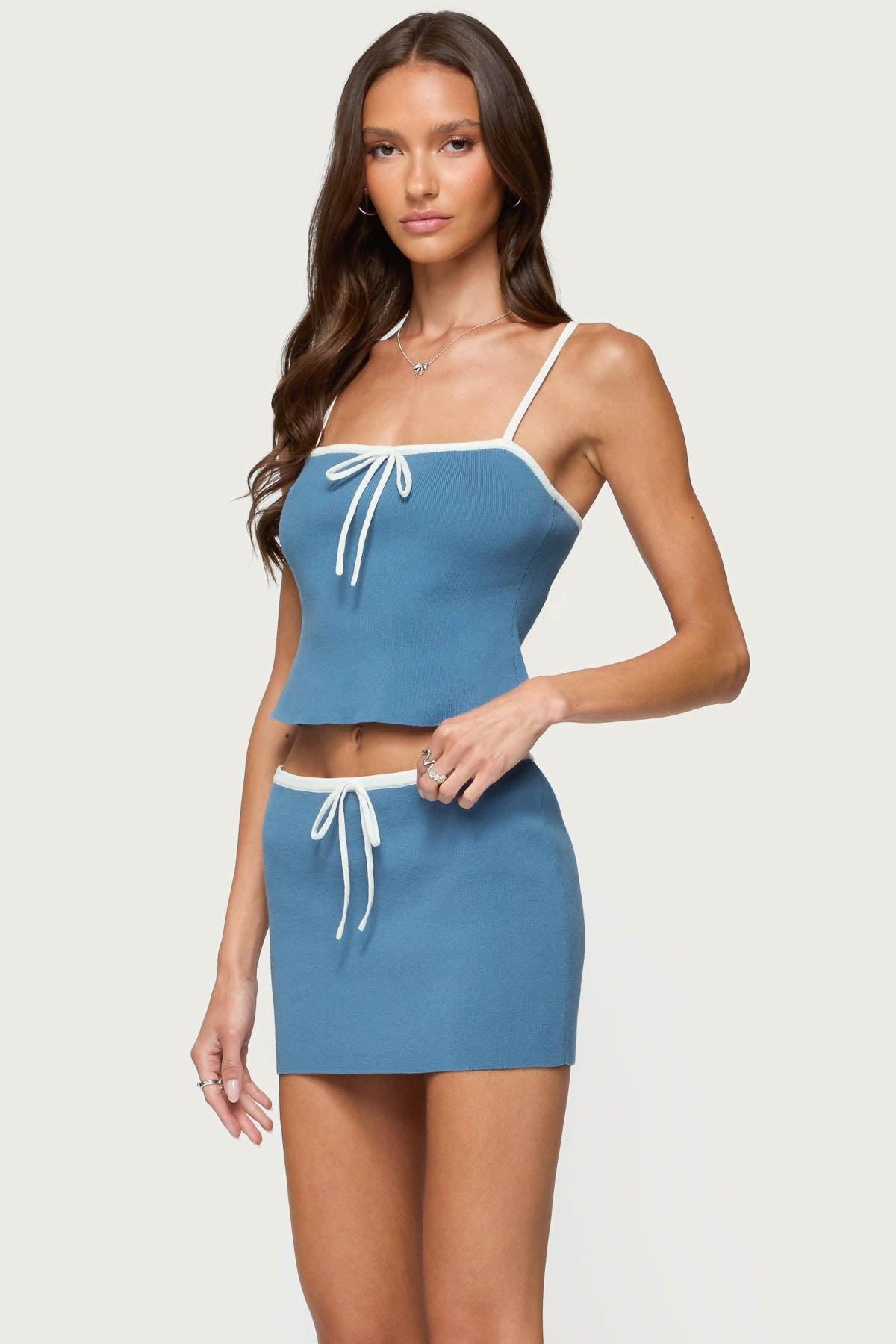 Pheobe Contrast Knit Tank Top Product Image