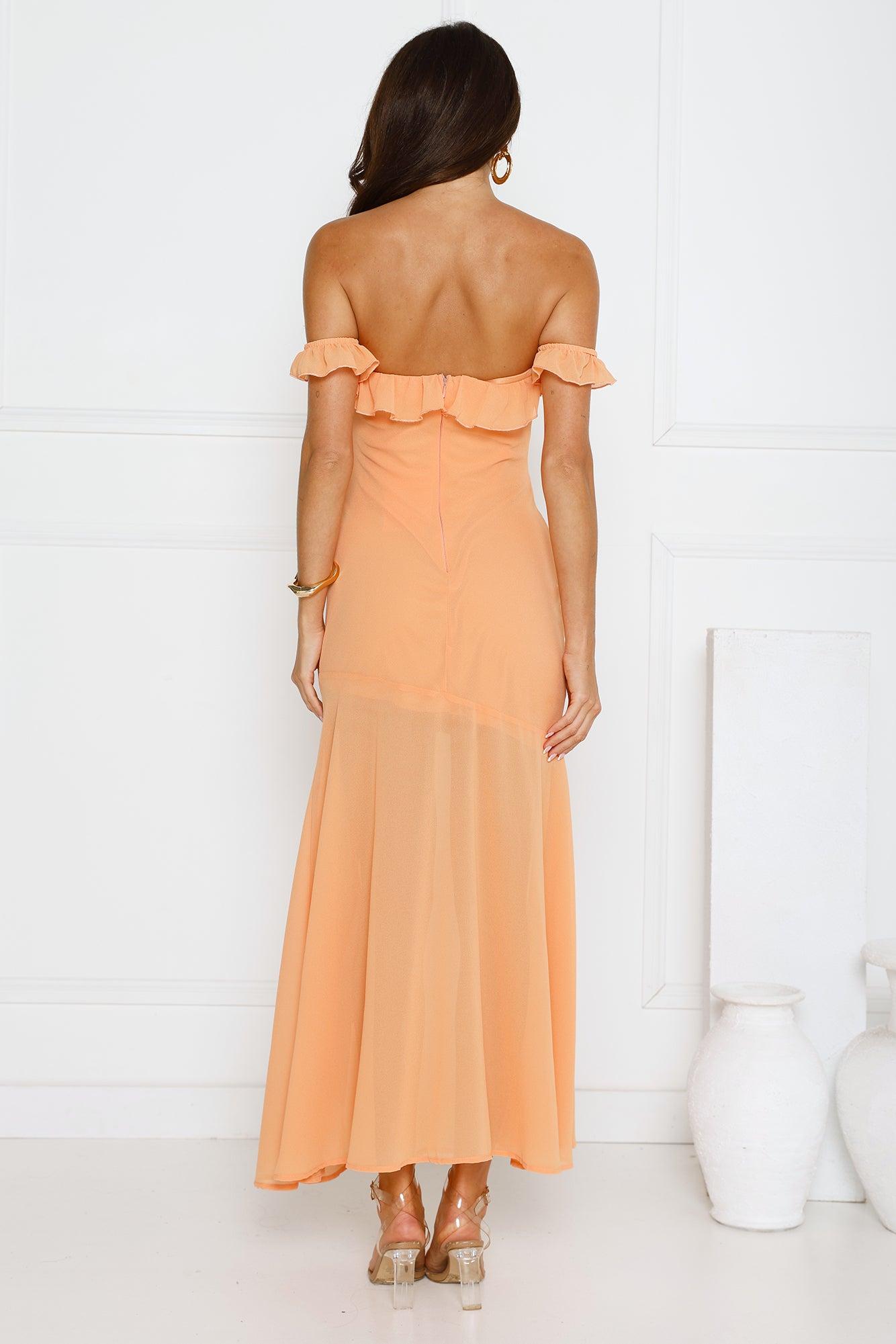 Flirt With Style Maxi Dress Orange Product Image