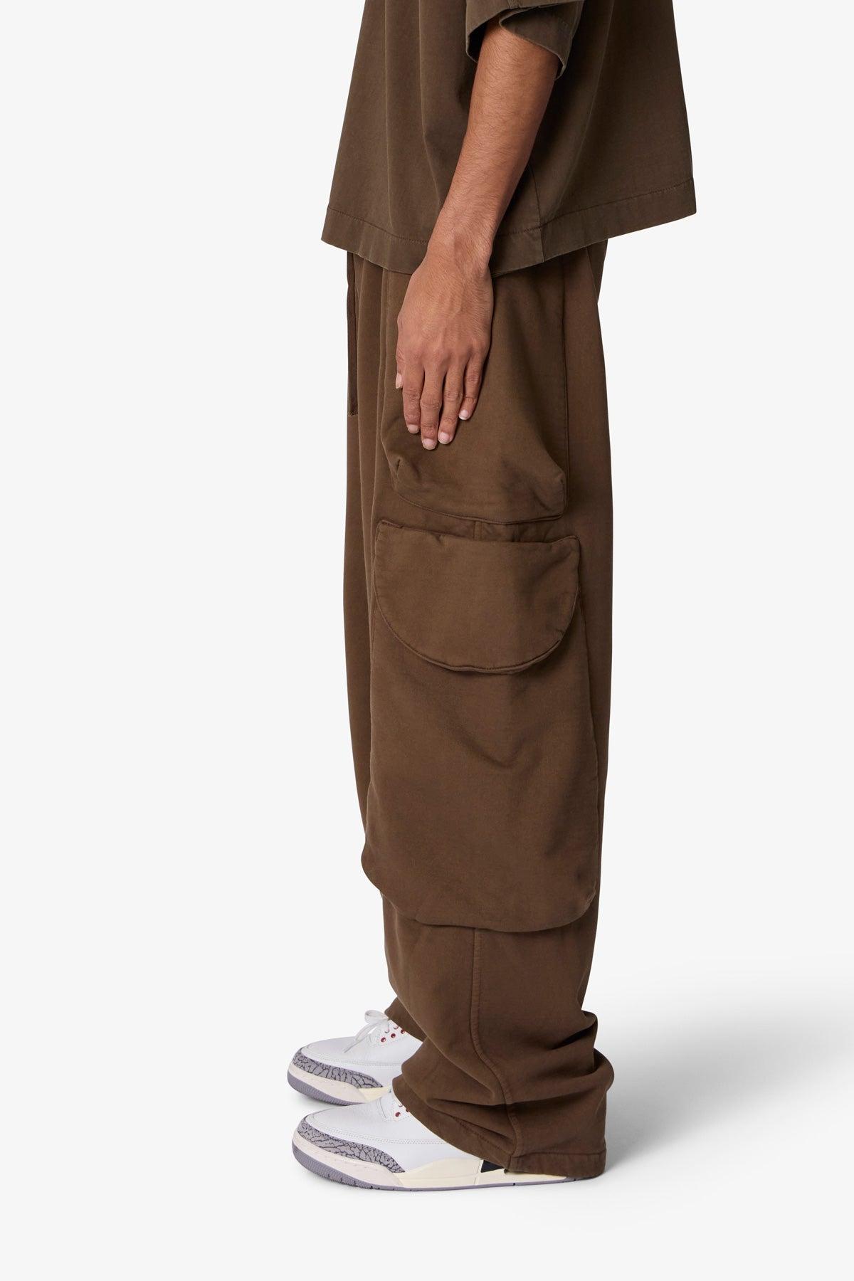 Side Cargo Pocket Sweatpants - Olive Product Image