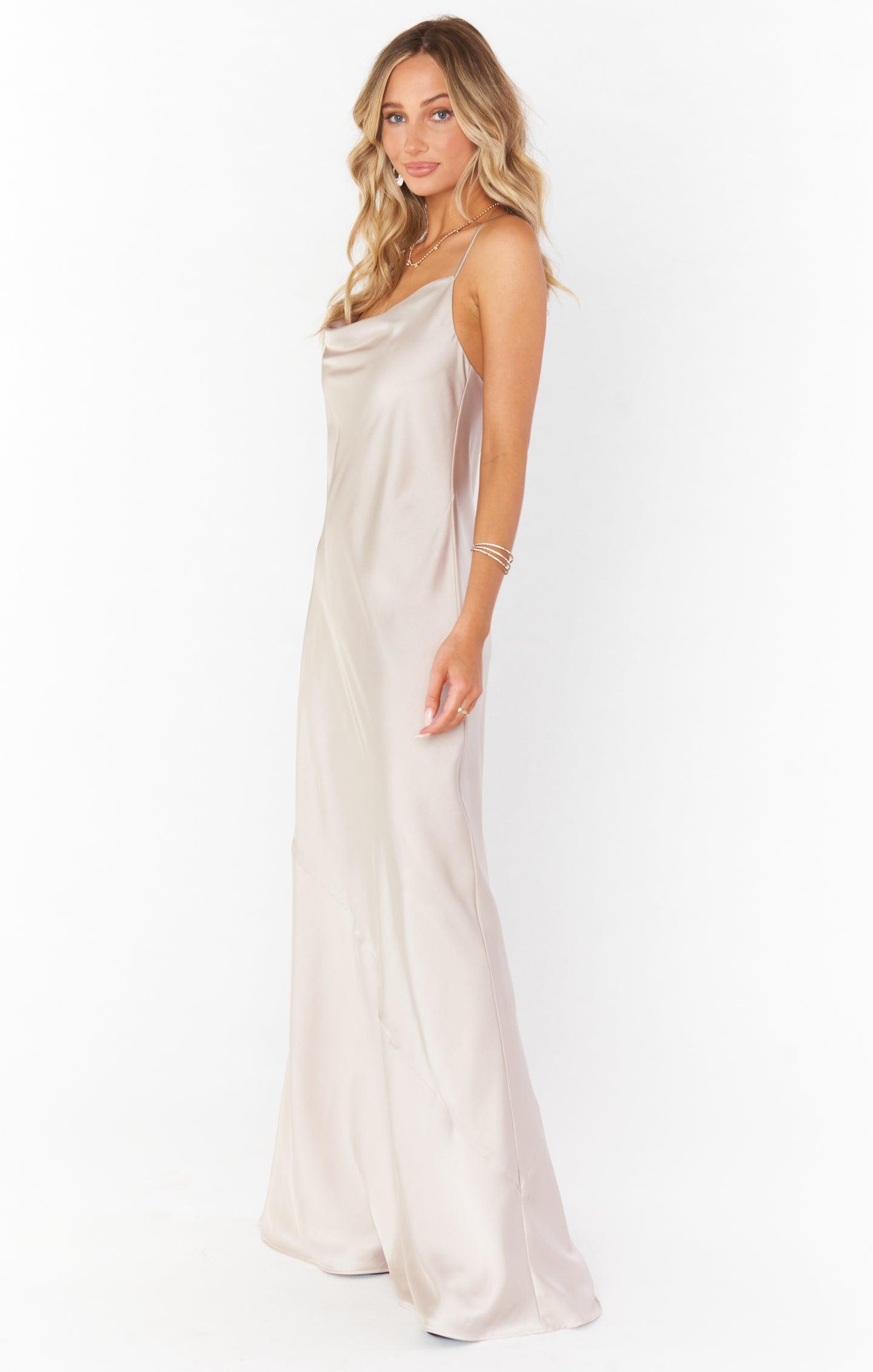 Tuscany Maxi Slip Dress ~ Show Me The Ring Luxe Satin Product Image