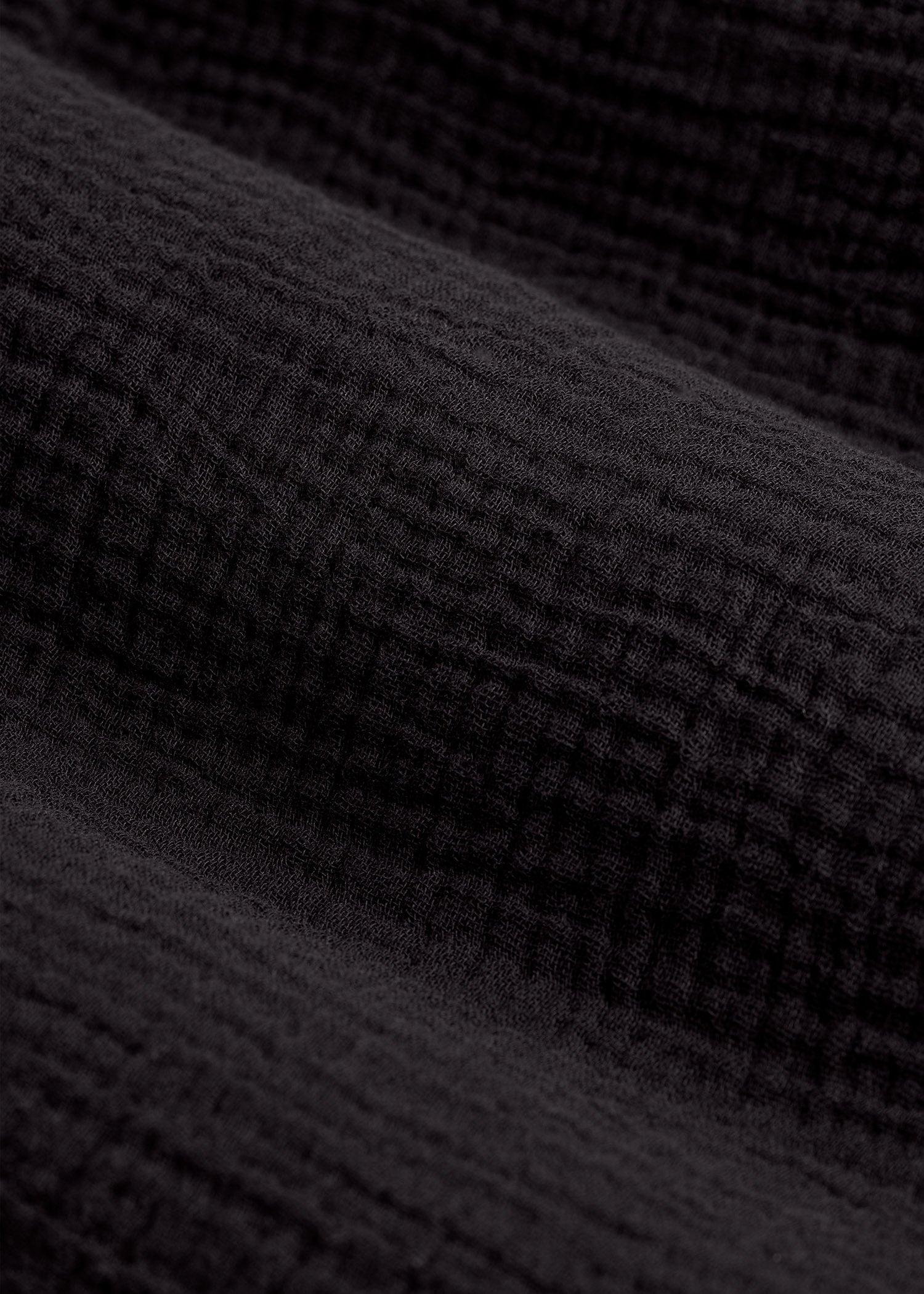 Gauze Shirt Dress for Tall Women in Black Female Product Image