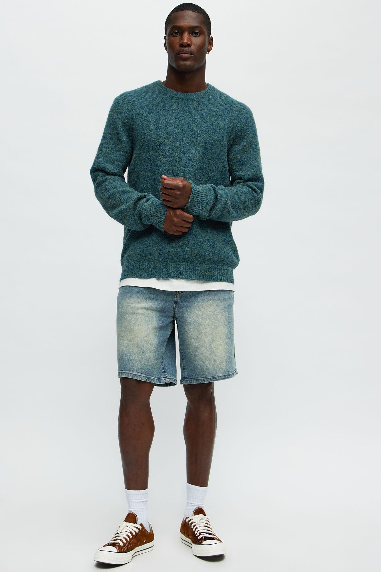 Mike Relaxed Denim Shorts - Medium Wash Product Image