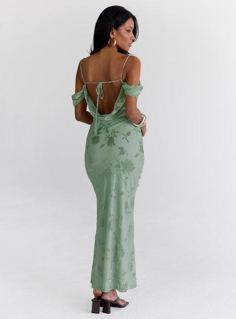 Green Gables Burnout Maxi Dress Sage Product Image