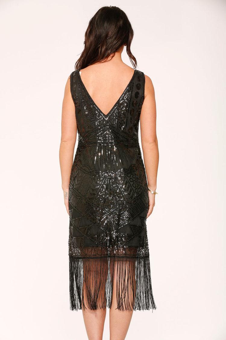 Black Flapper Dress Product Image