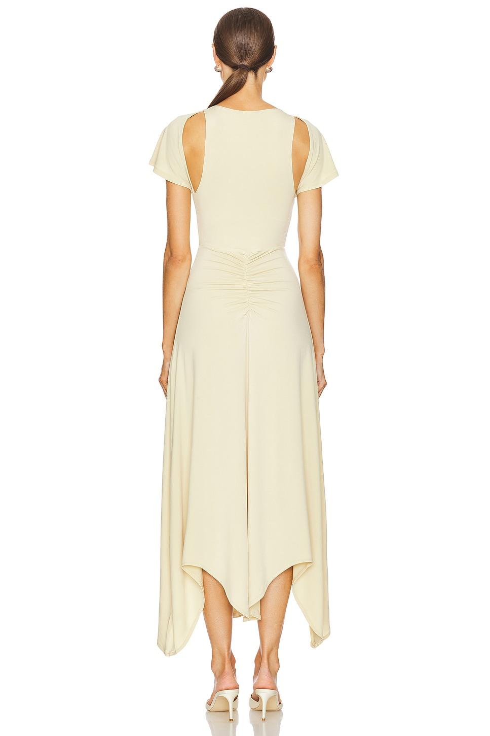 Ruched Asymmetric Midi Dress WeWoreWhat Product Image