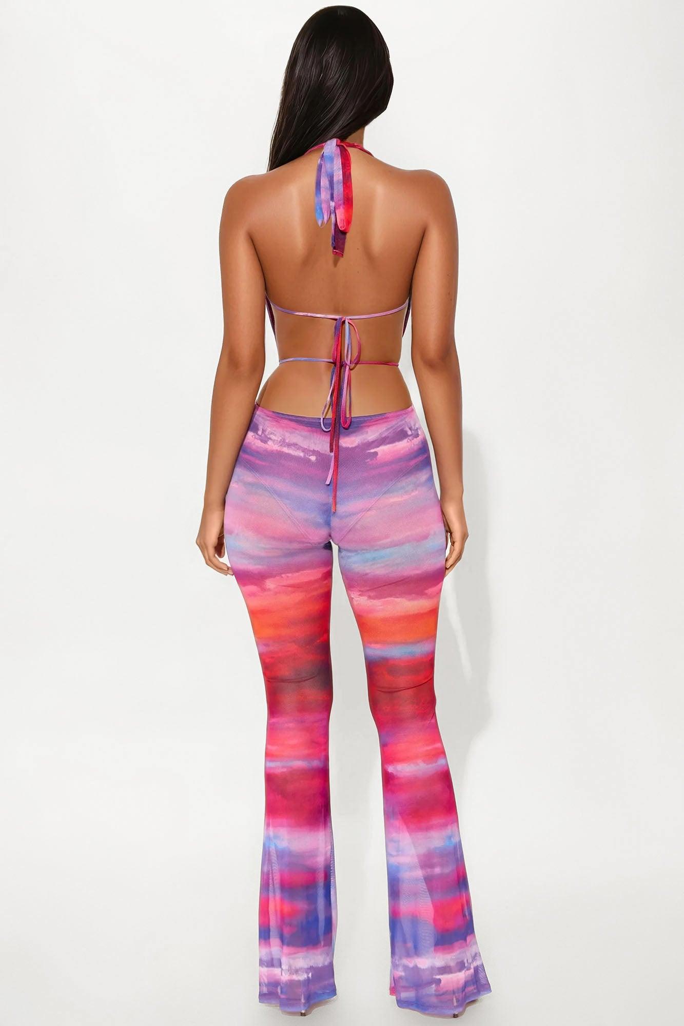 Danielle Ombre Mesh Jumpsuit - Purple/combo Female Product Image