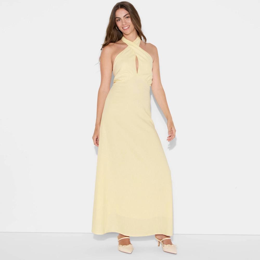 Women's Maxi A-Line Dress - Wild Fable™ Yellow Product Image