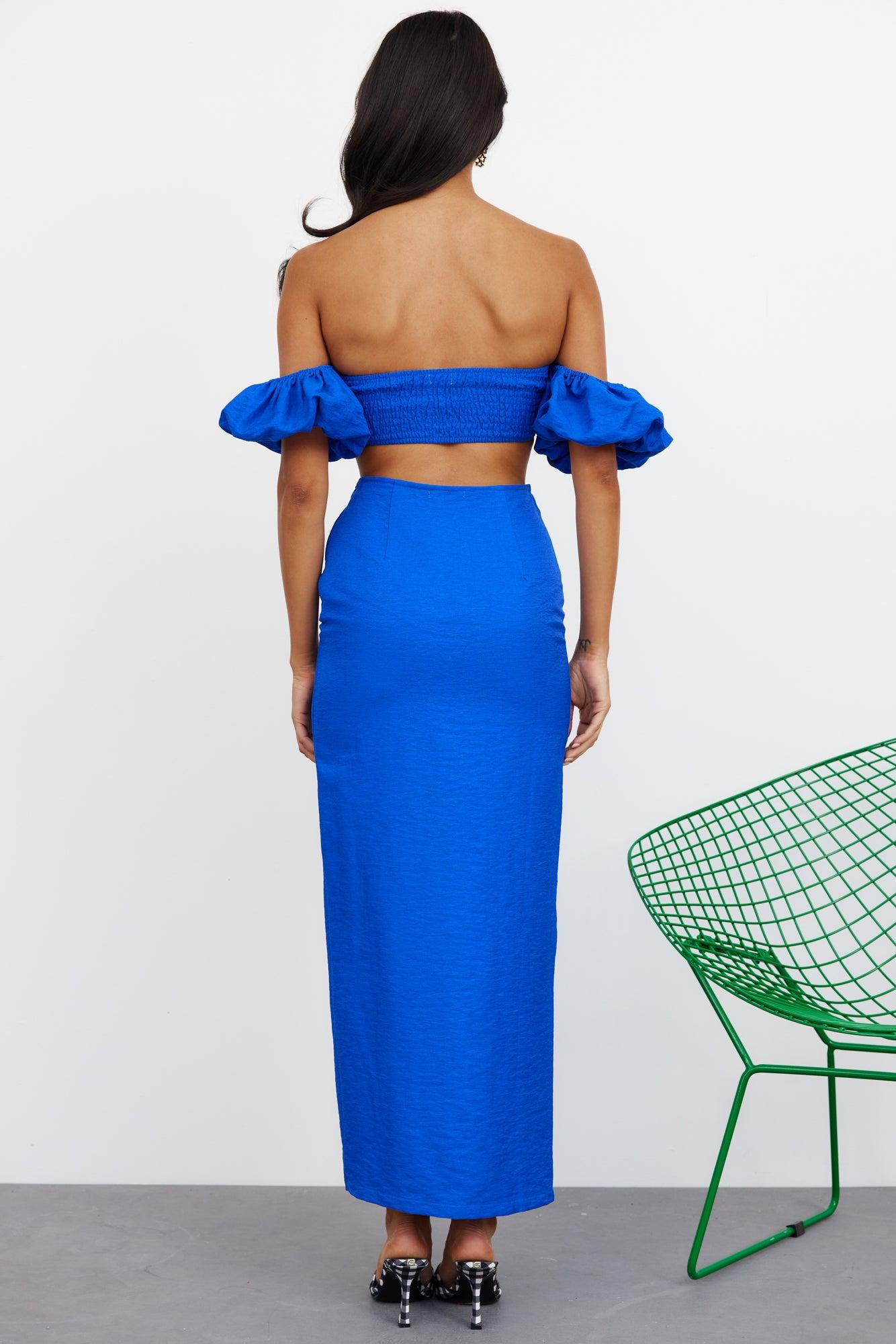 My Love Dive Maxi Skirt Blue Product Image