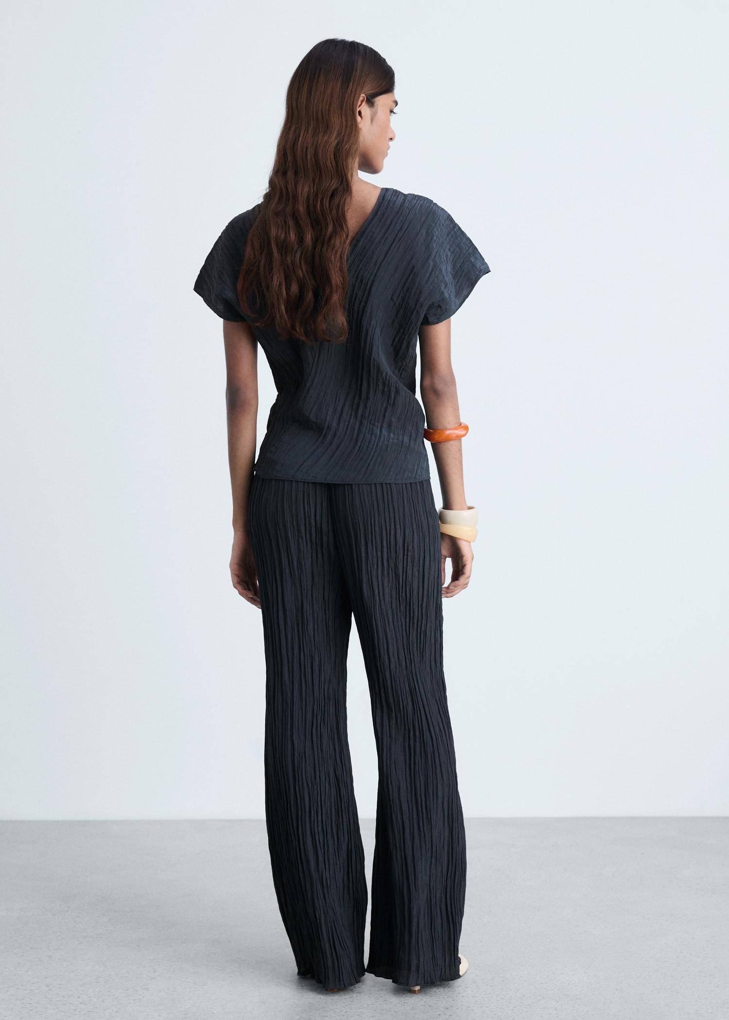 Pleated straight pants - Women | MANGO USA Product Image