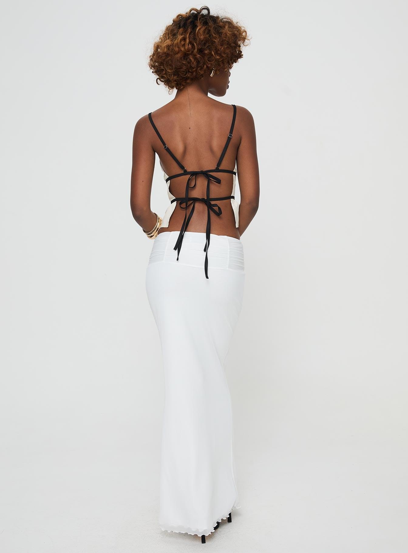 Meredith Maxi Skirt White Product Image