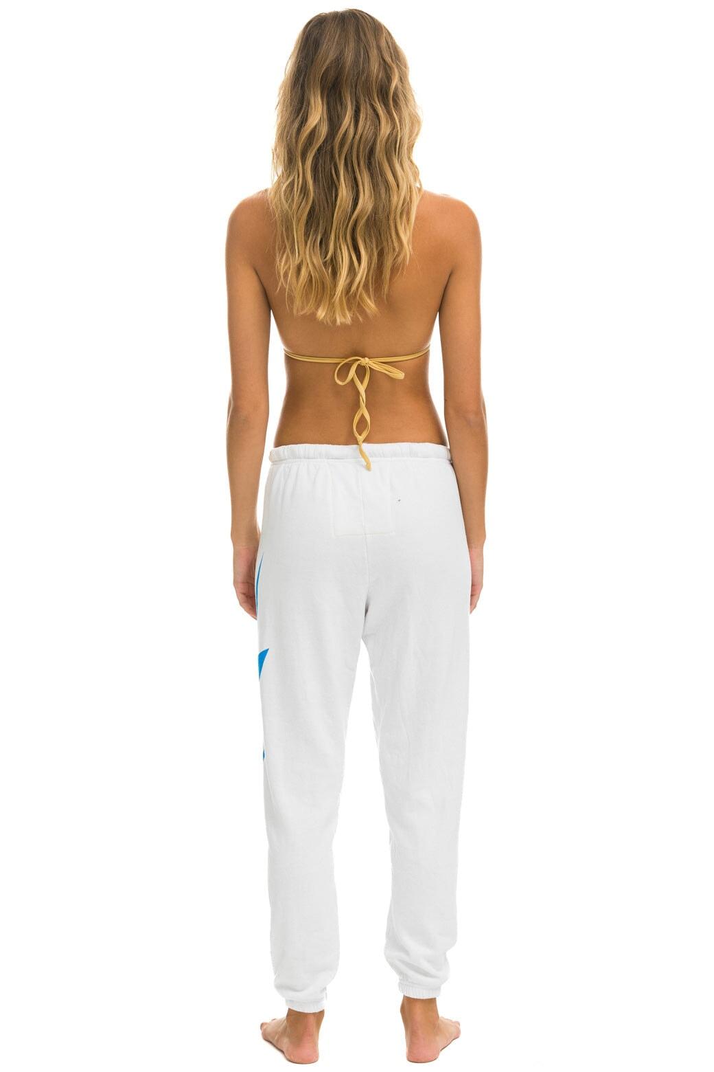 BOLT SWEATPANTS - WHITE // BLUE Female Product Image