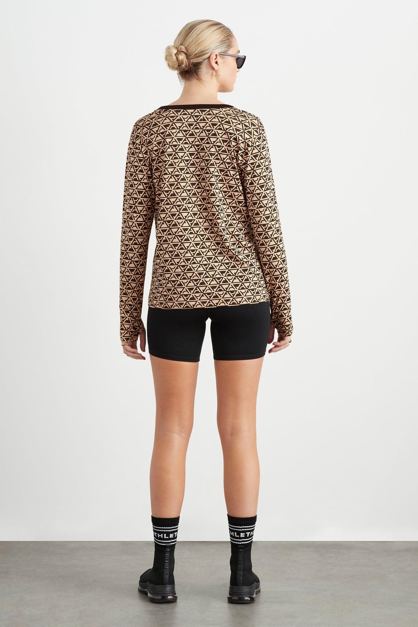 Geo Print Long Sleeve T-Shirt 127 Product Image
