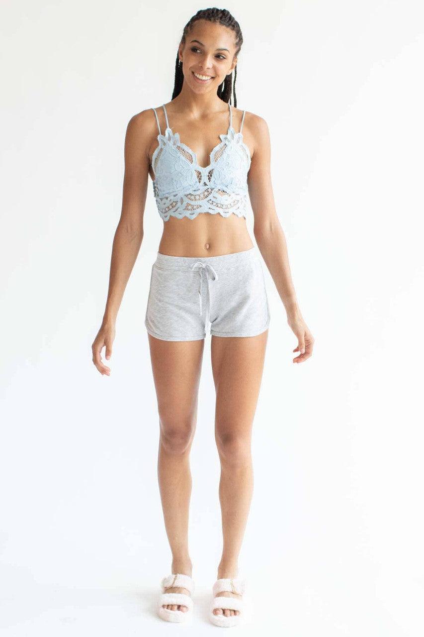 Blue Lace Cross Back Bralette Product Image