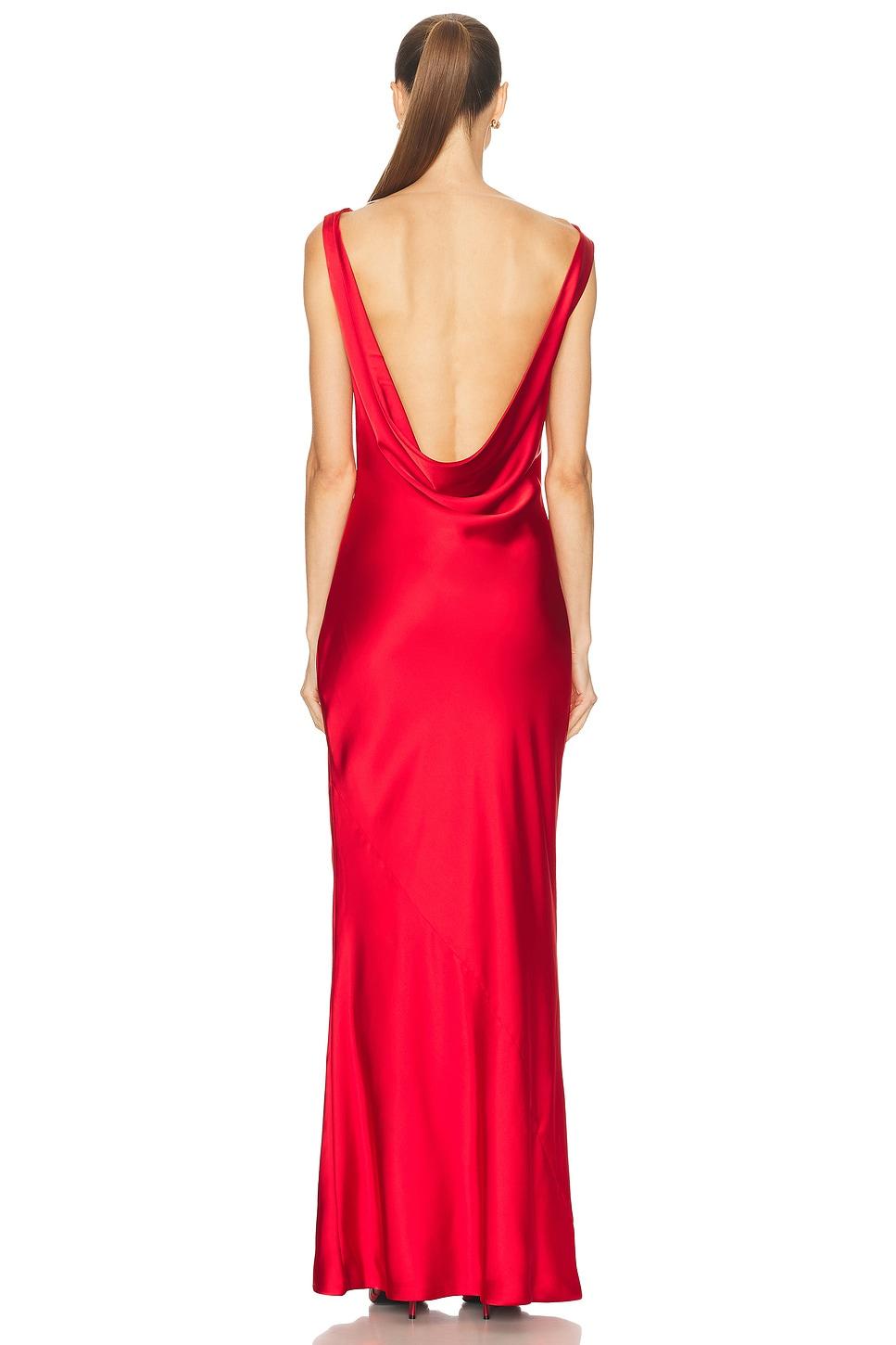 Sleeveless Low Back Drape Gown Product Image