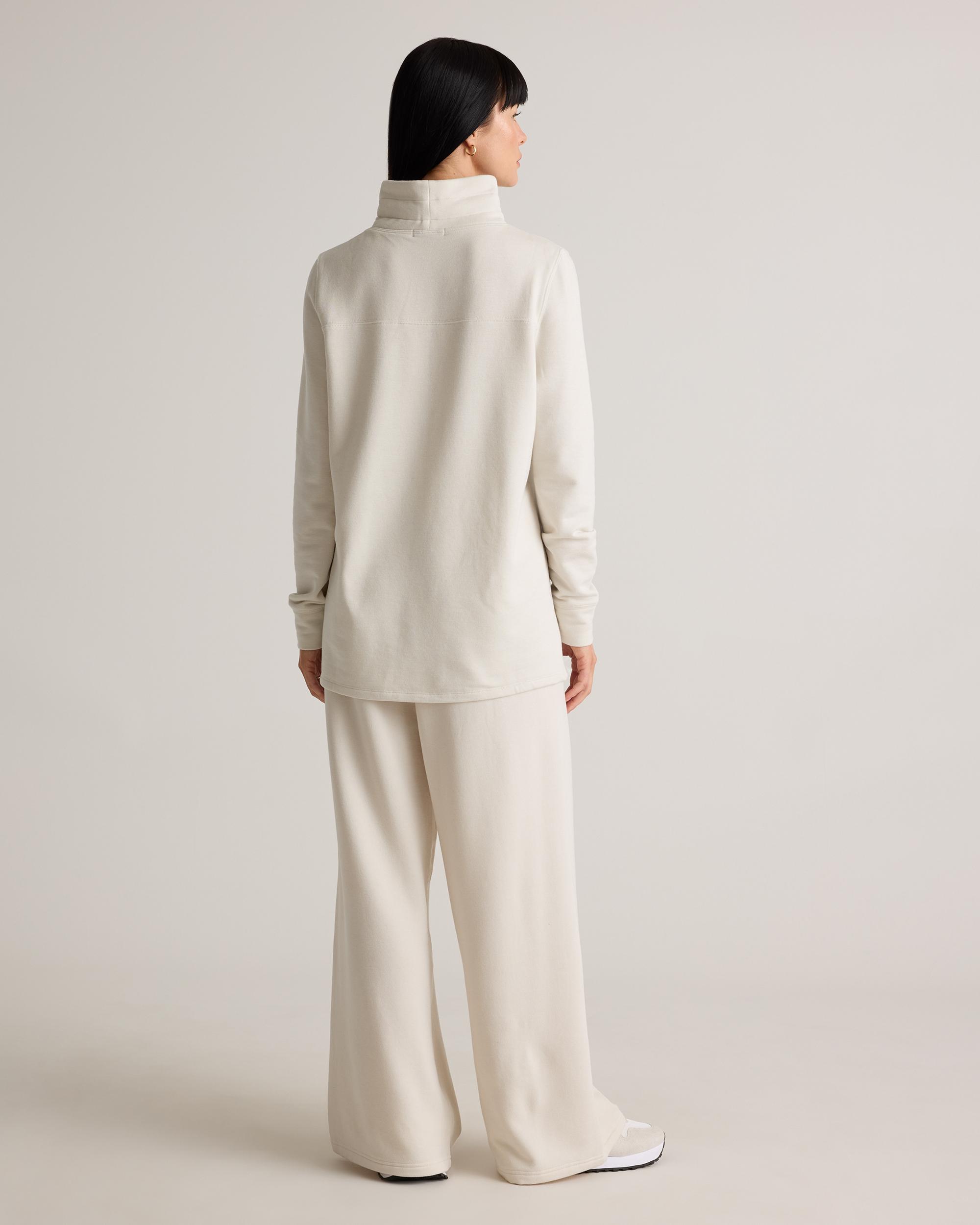 Quince | Women's SuperSoft Fleece Mock Neck Pullover Lenzing Modal Product Image