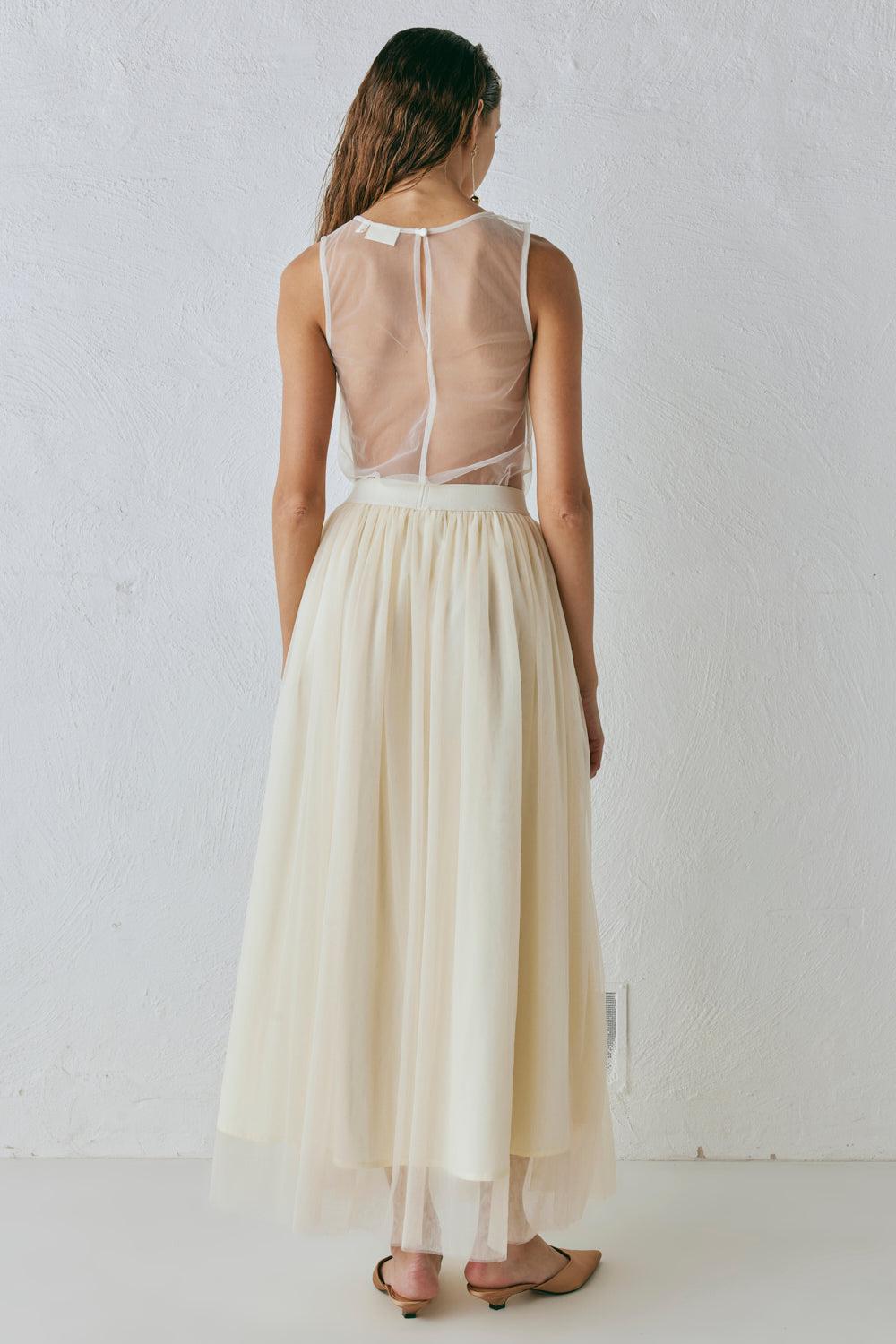 Irina Maxi Skirt Cream Product Image