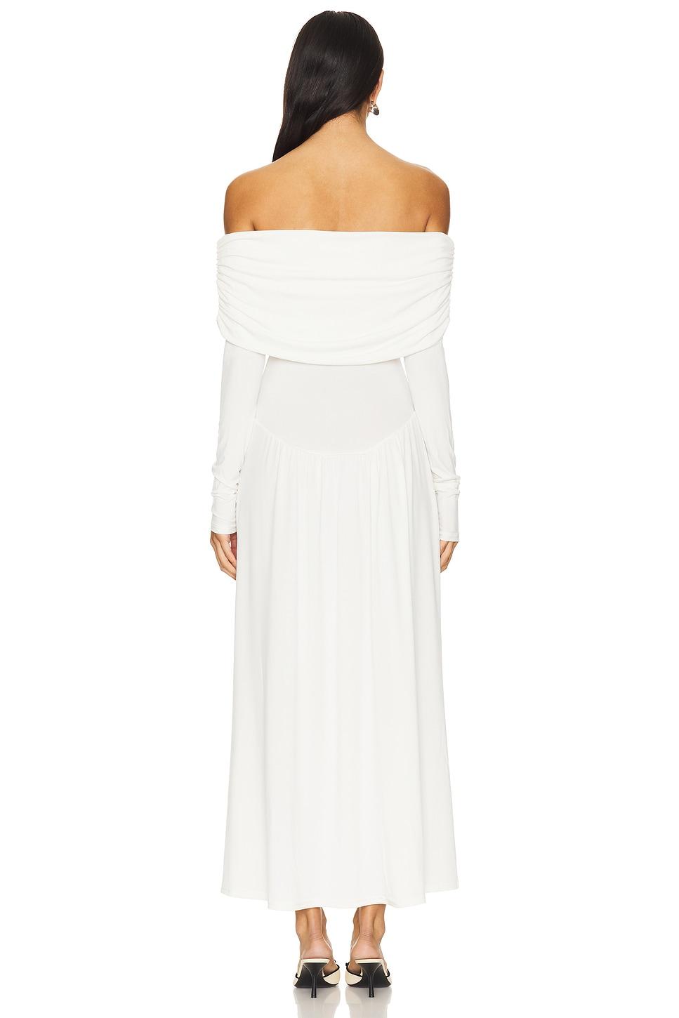 Off Shoulder Ruched Midi Dress WeWoreWhat Product Image
